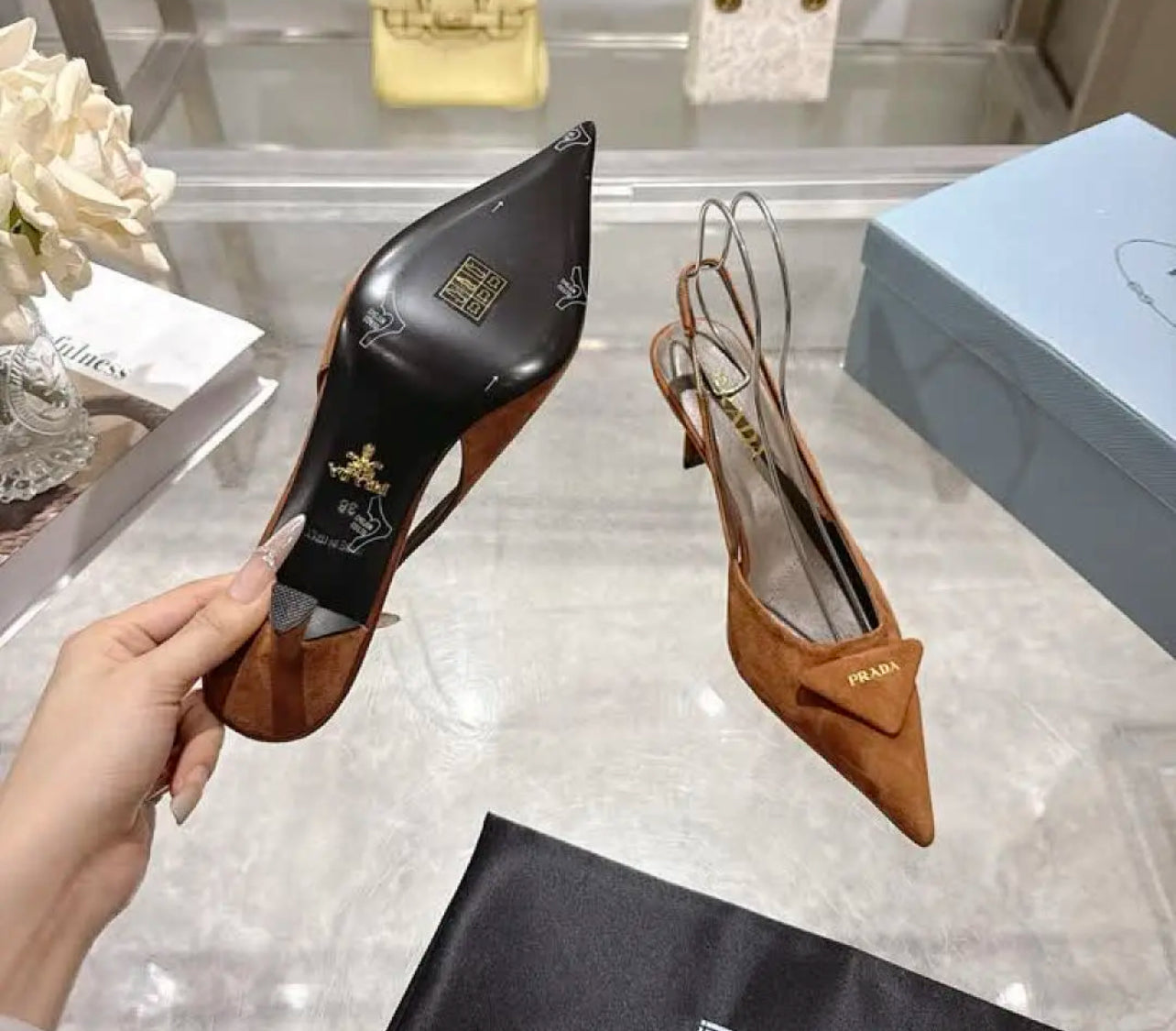 Suede Slingbacks