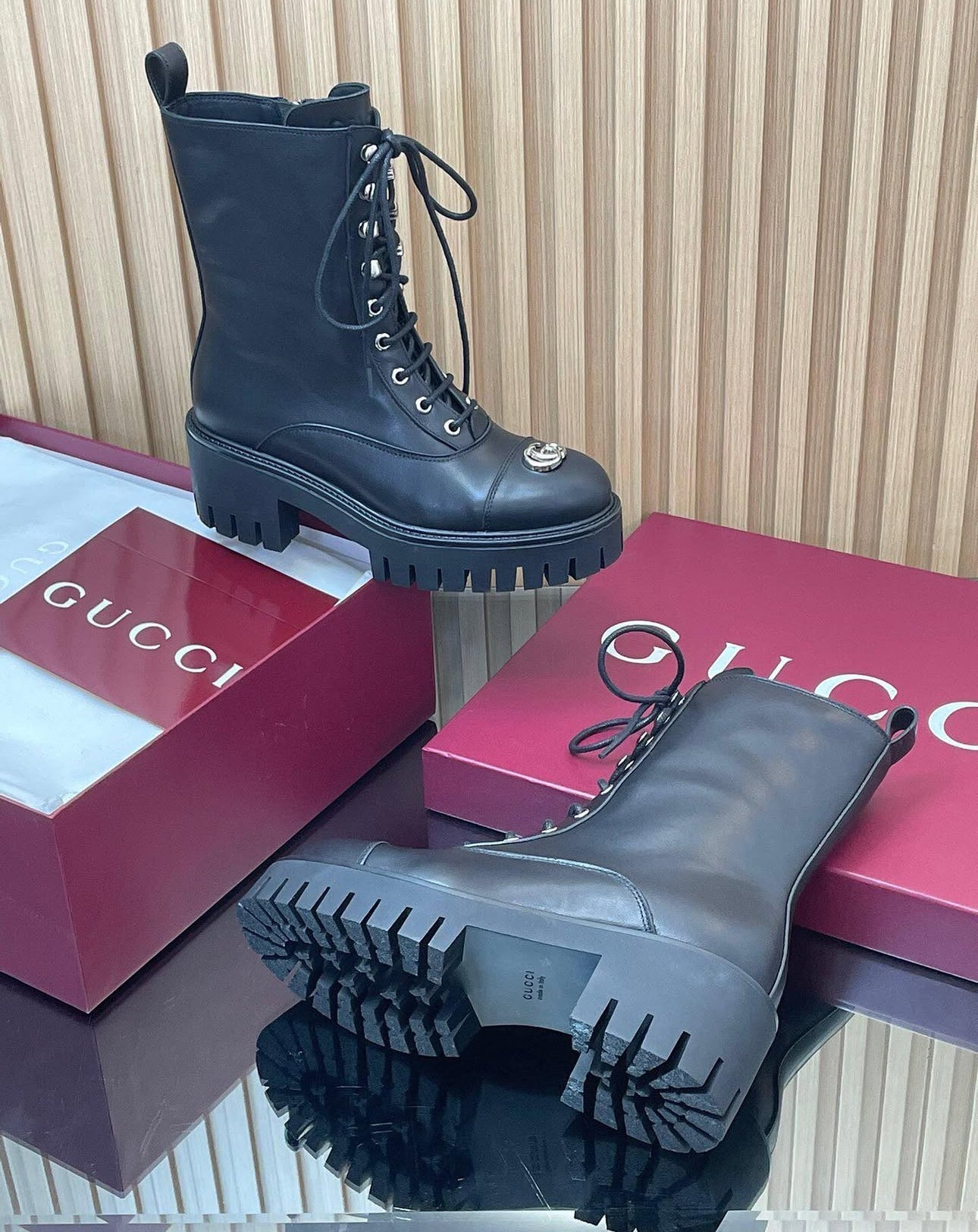 GG Leather Boots