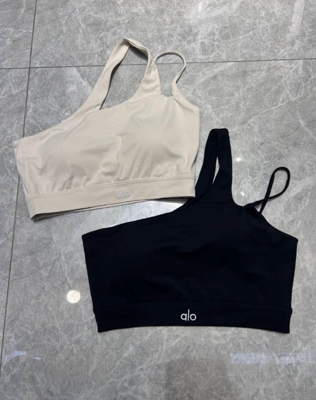 Black & beige shorts set