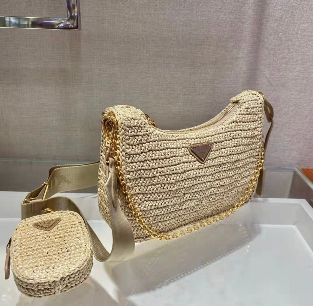 Re Edition Raffia Bag