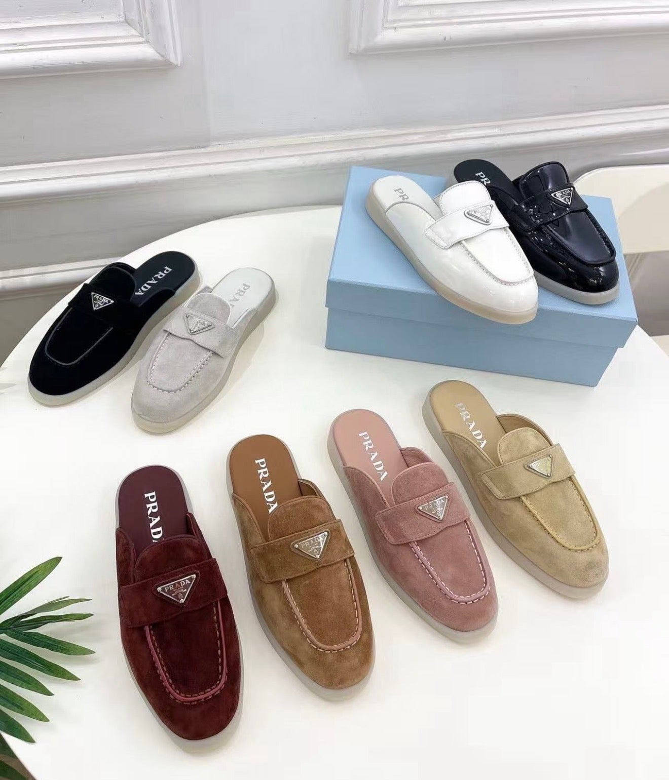 Suede Mules
