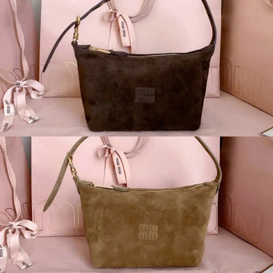 Suede Pouch Bag