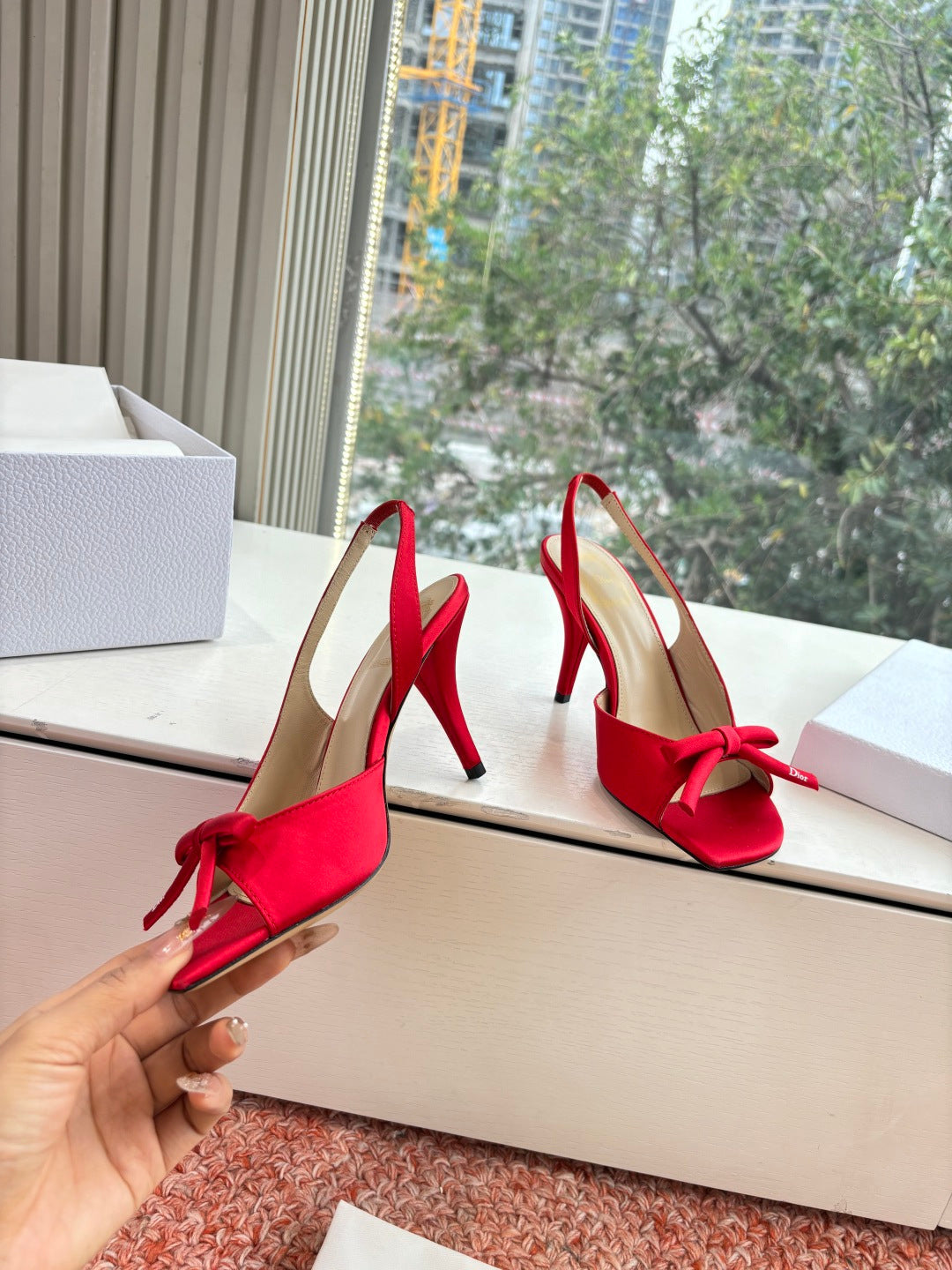 Satin Bow Sandals