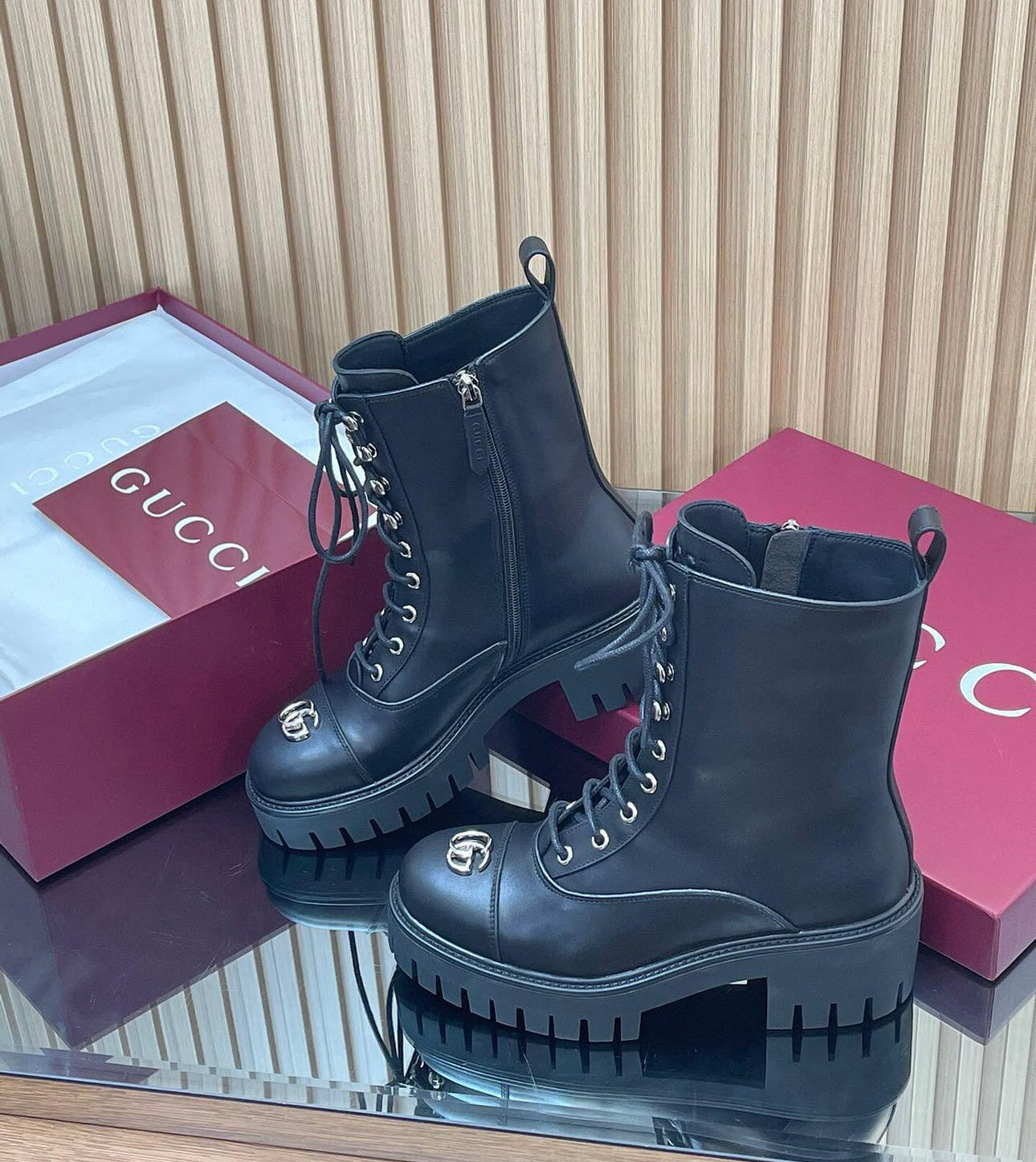 GG Leather Boots