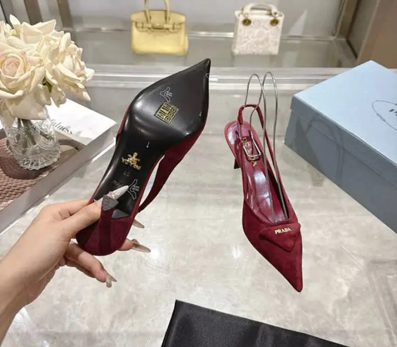 Suede Slingbacks