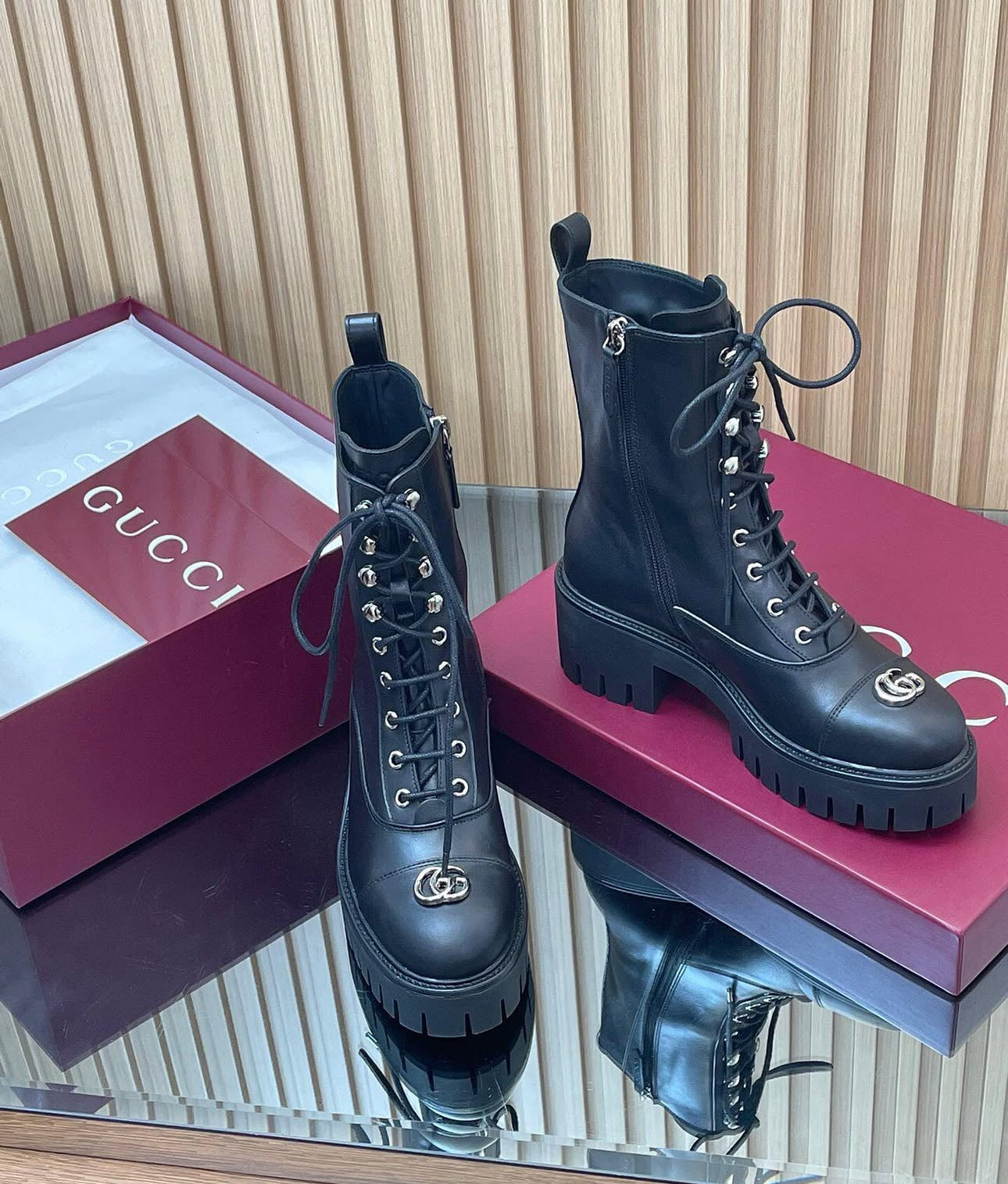 GG Leather Boots