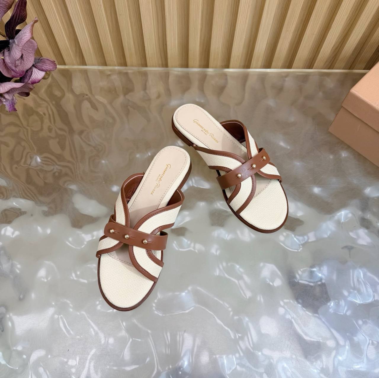Studded Flat Sandals