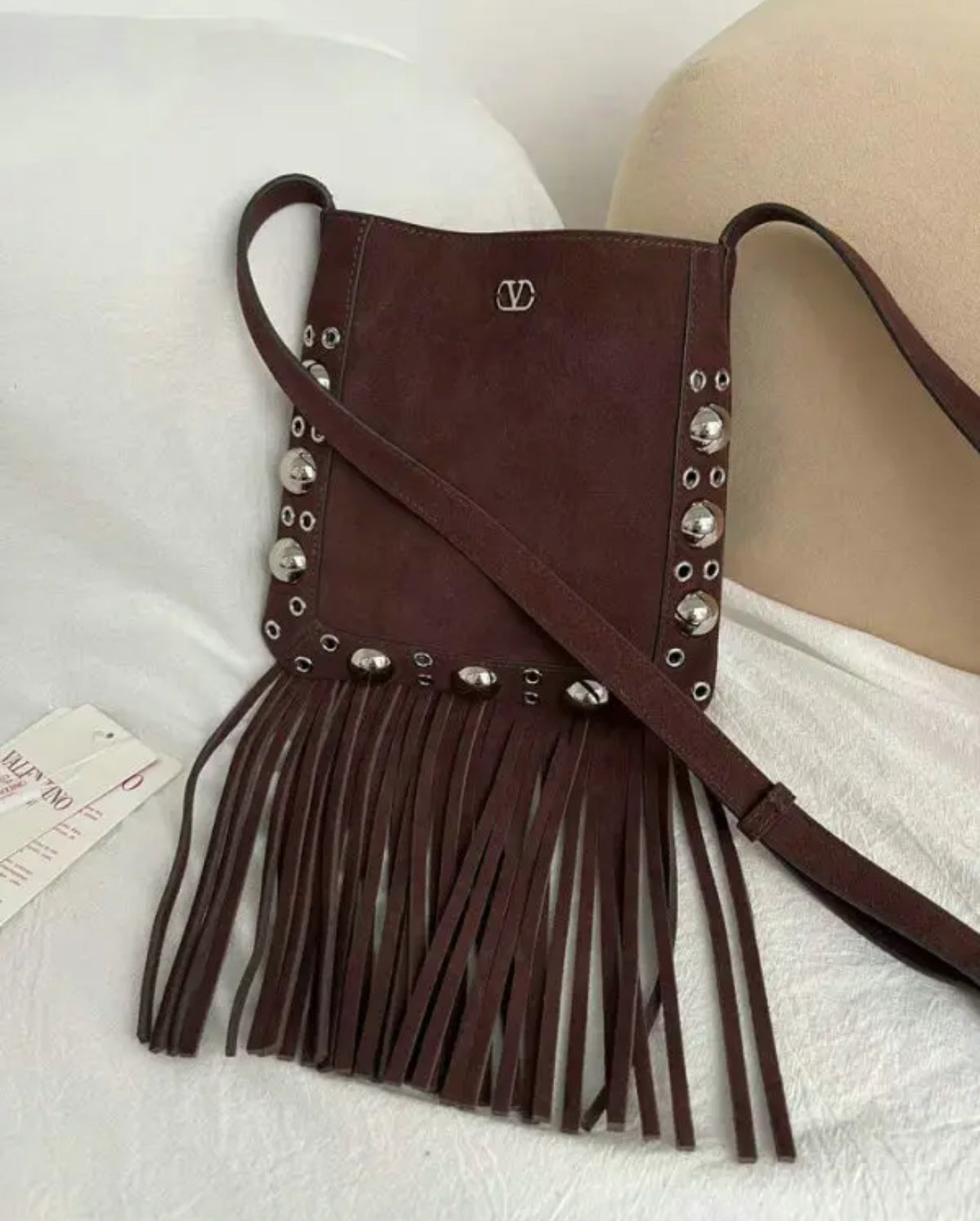 Suede Tassel Shoulder Bag