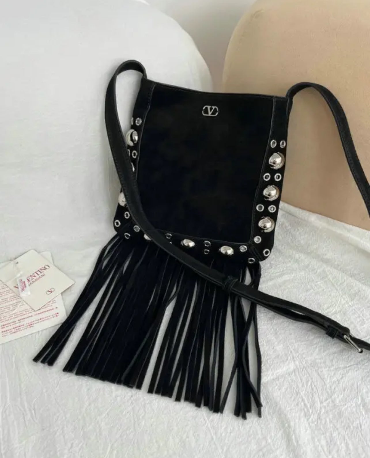 Suede Tassel Shoulder Bag