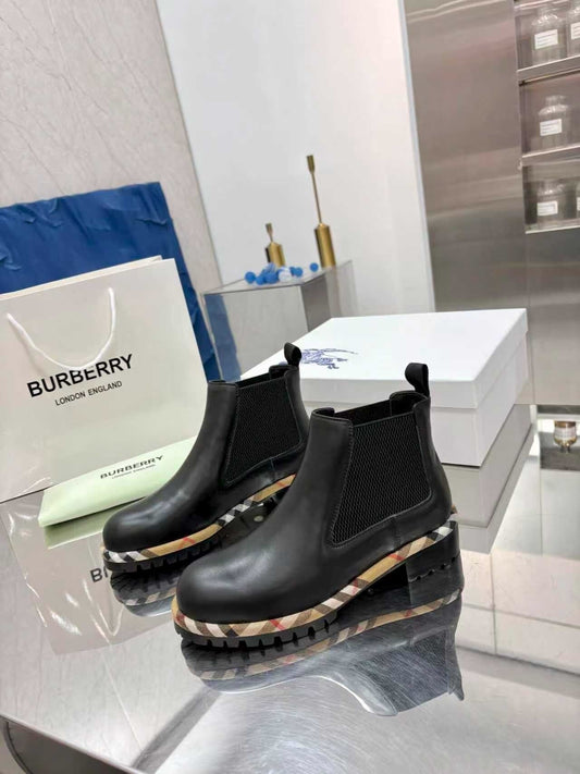Check Ankle Boots