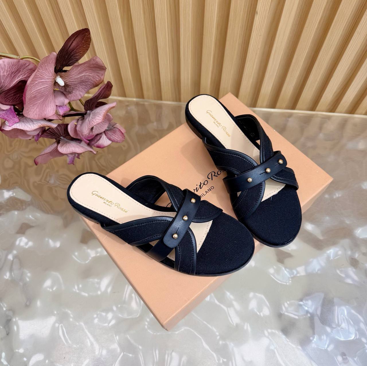 Studded Flat Sandals