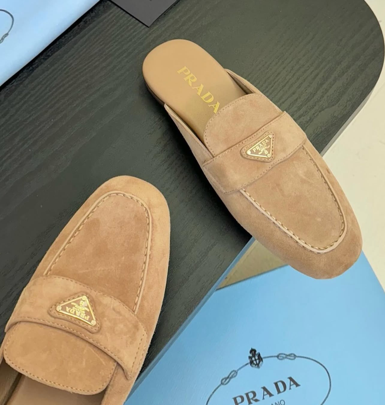 Suede Mules