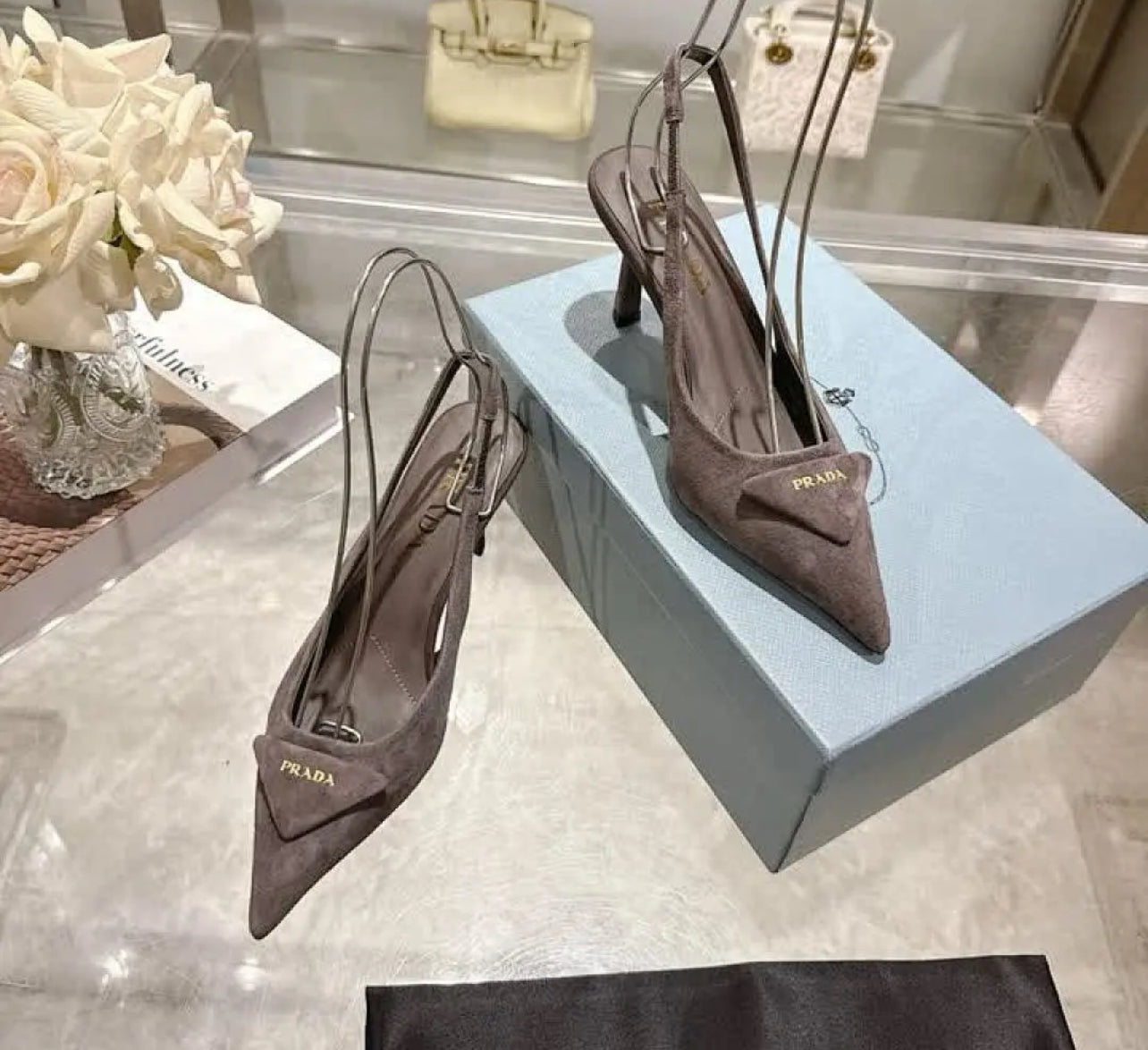 Suede Slingbacks