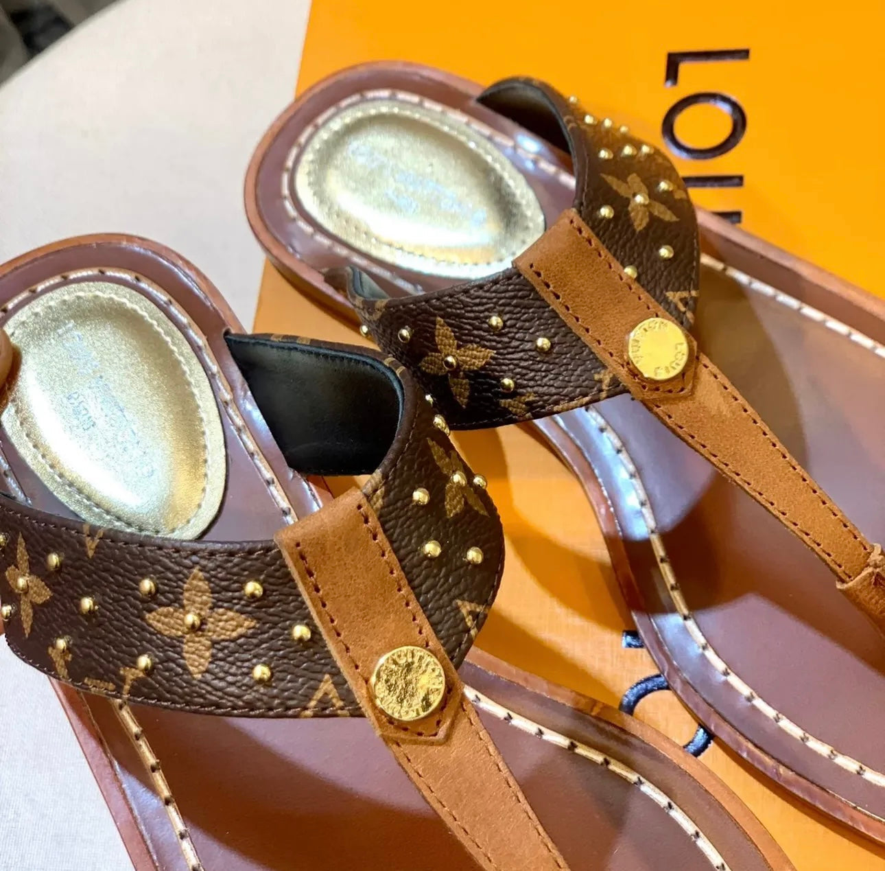 Monogram Sandals