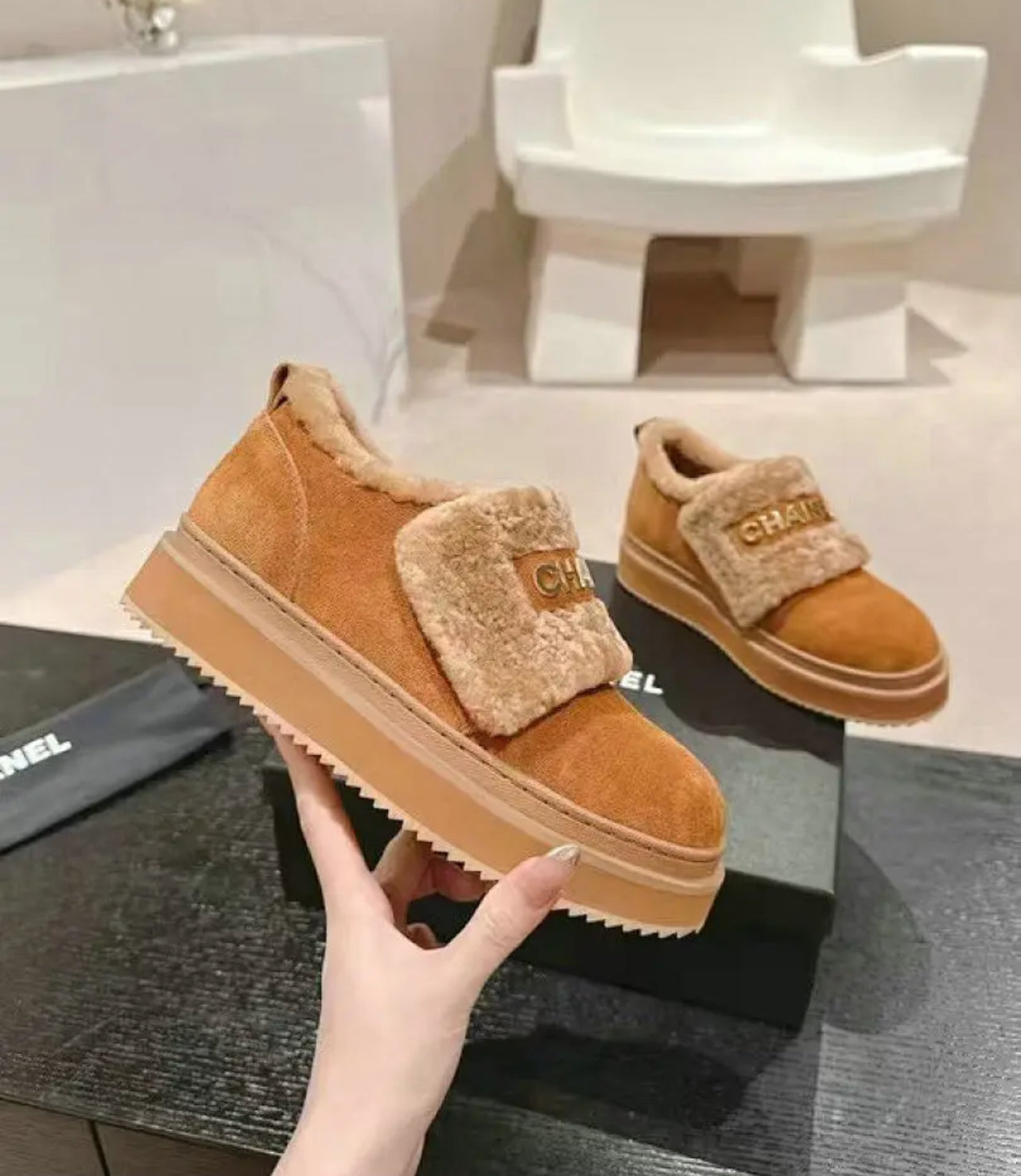 CC Fur Loafers