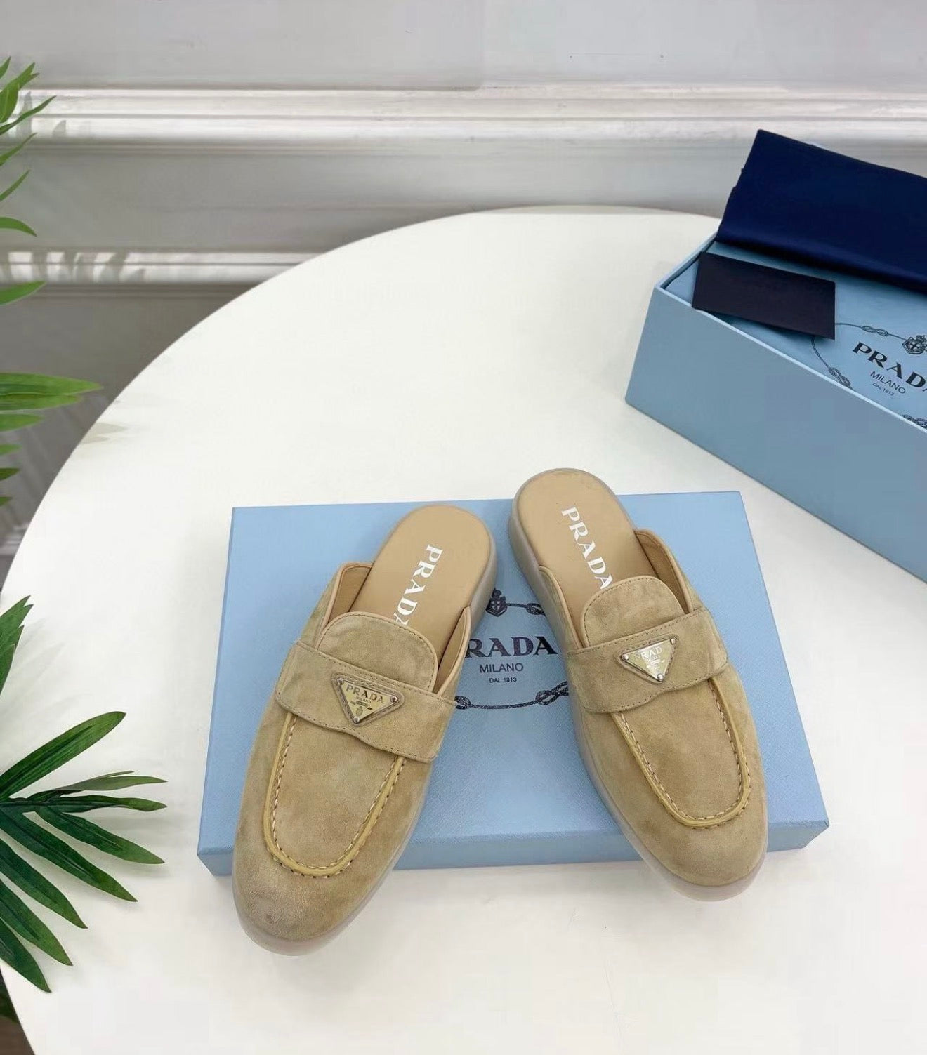 Suede Mules