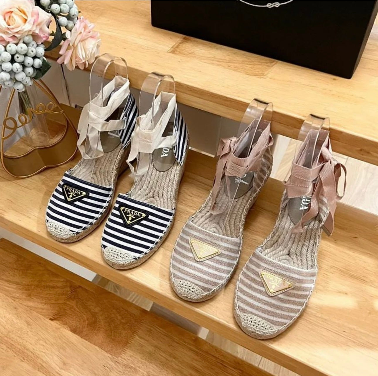 Logo Wedge Espadrilles