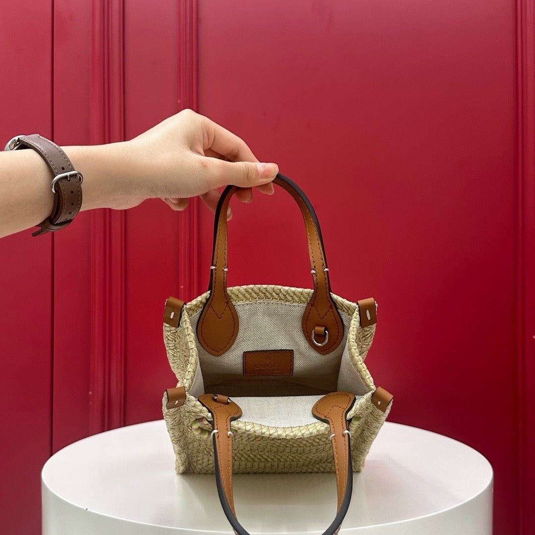 Mini Straw Tote