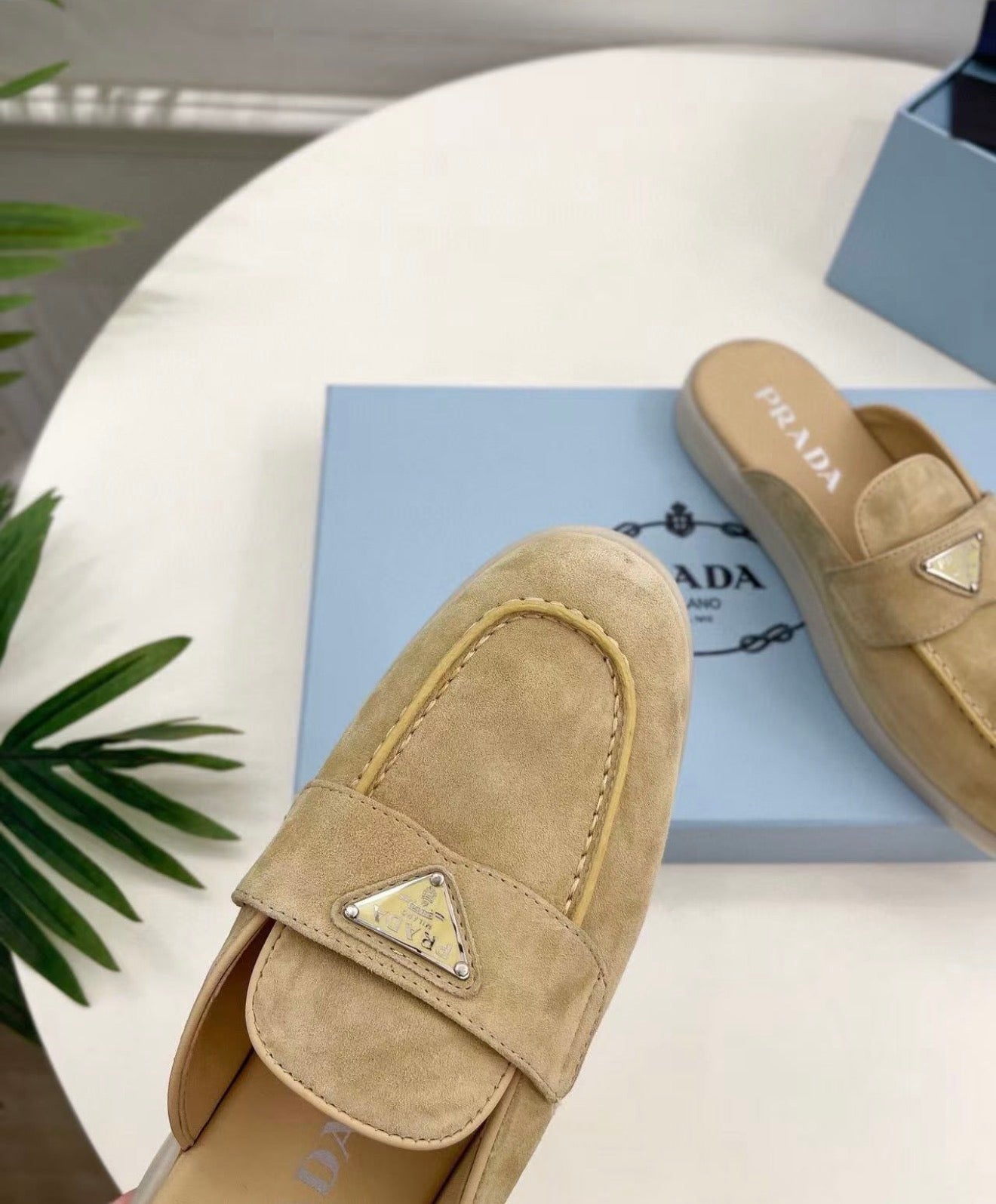 Suede Mules