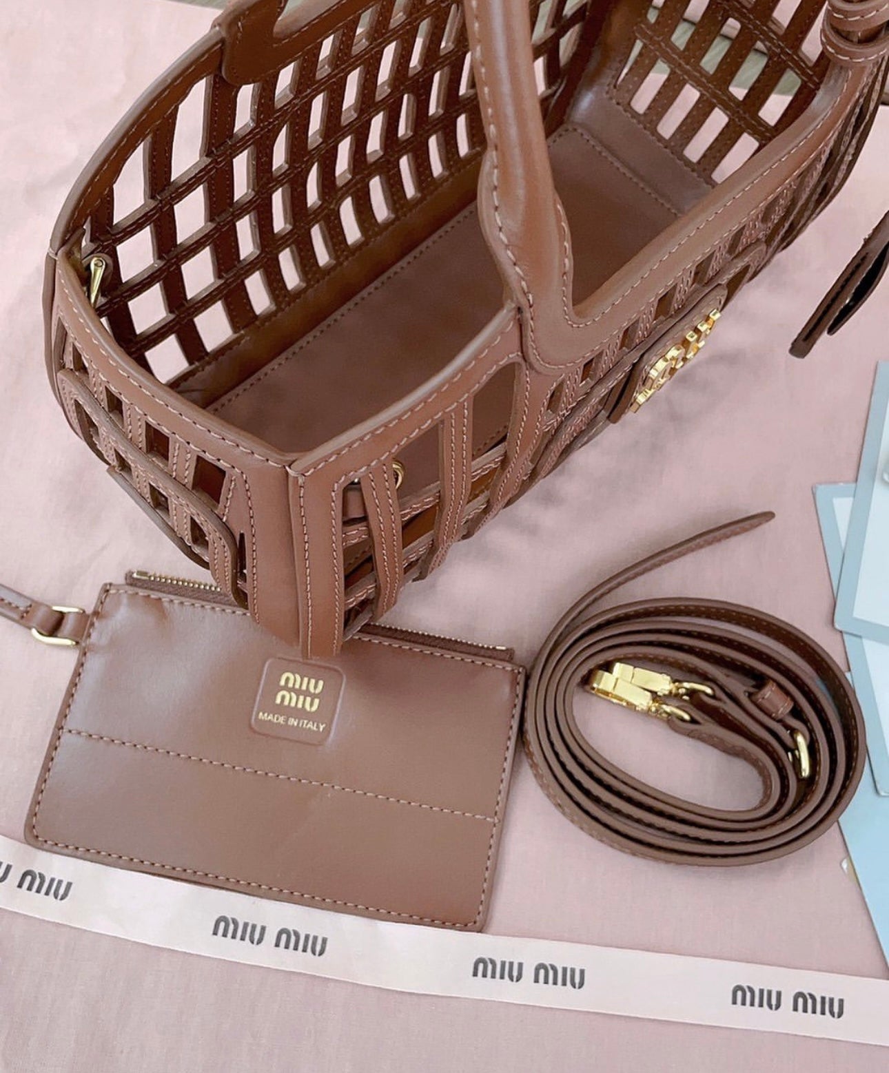 Leather Basket
