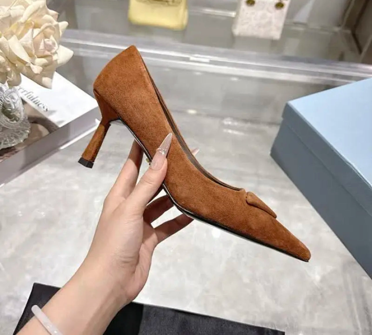 Suede Pumps