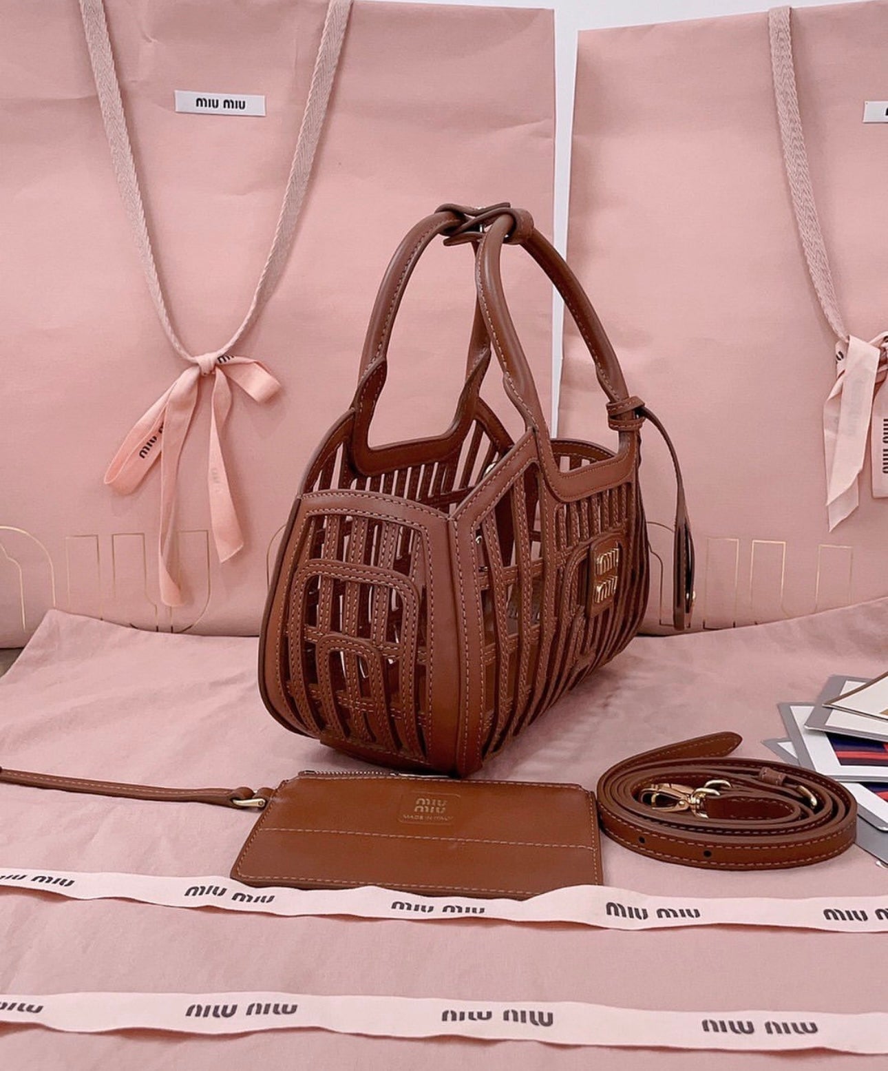 Leather Basket
