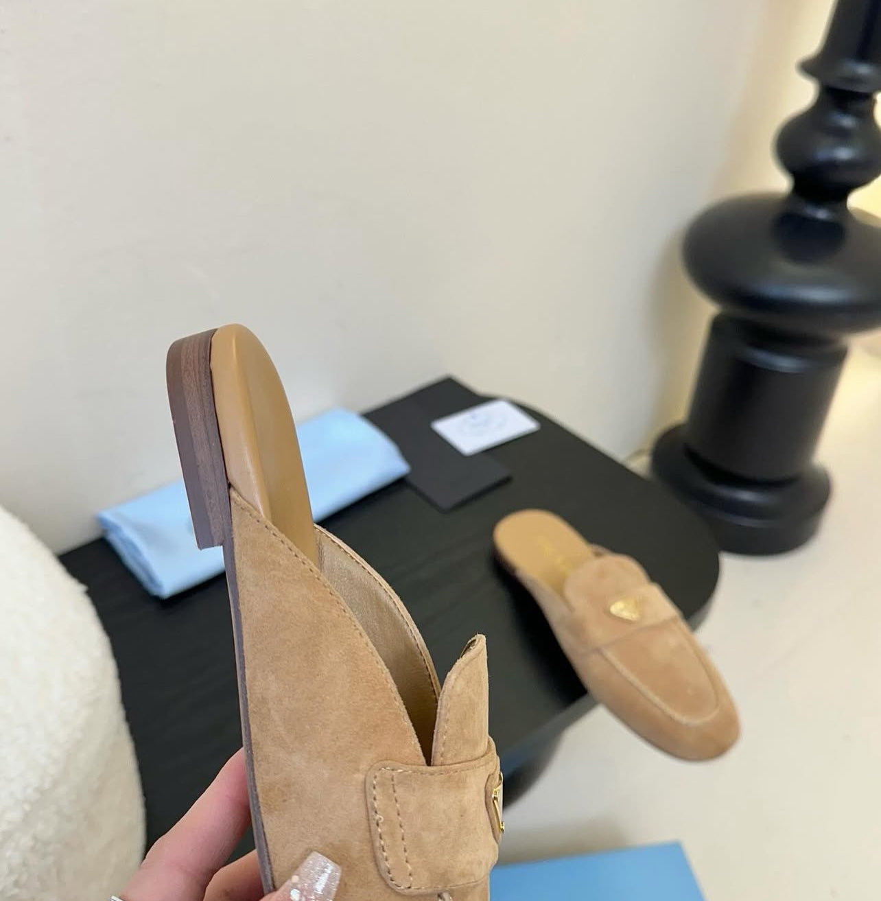 Suede Mules