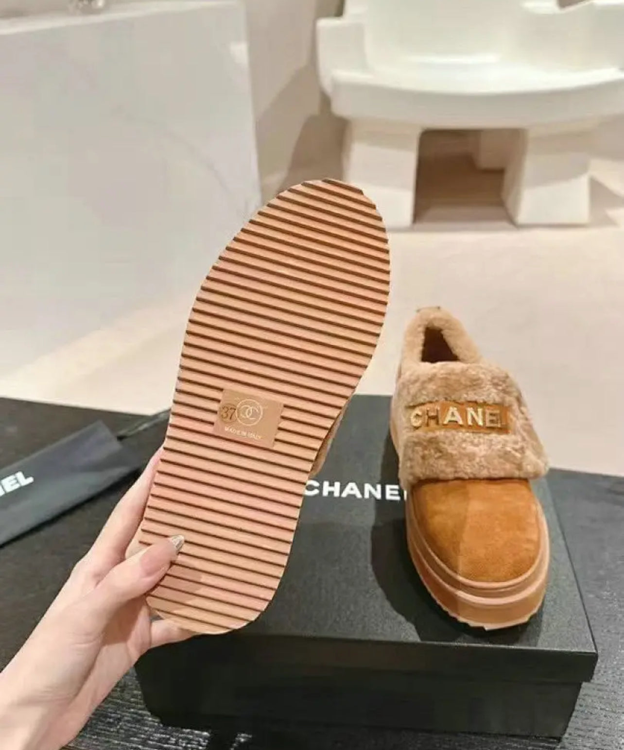 CC Fur Loafers