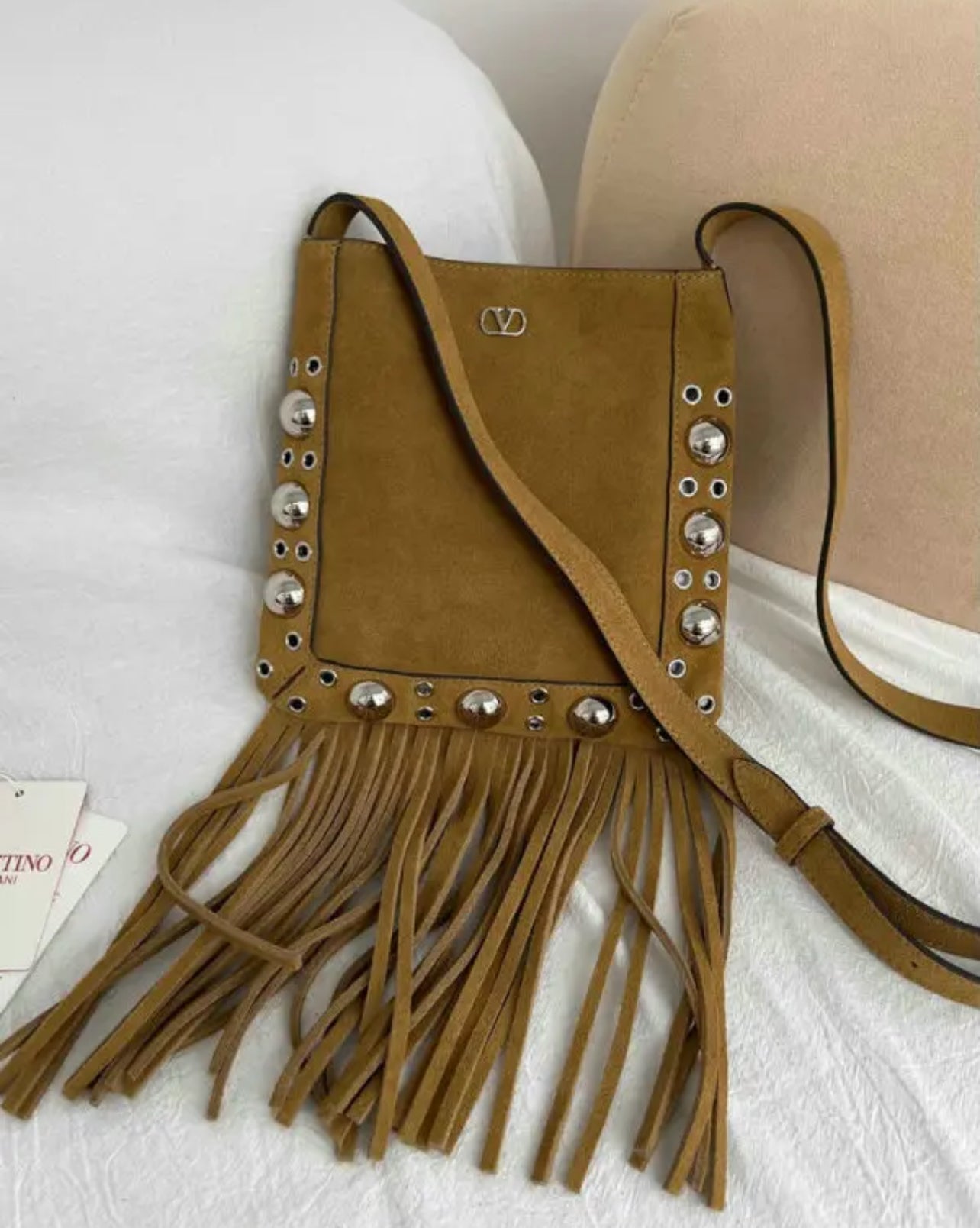 Suede Tassel Shoulder Bag