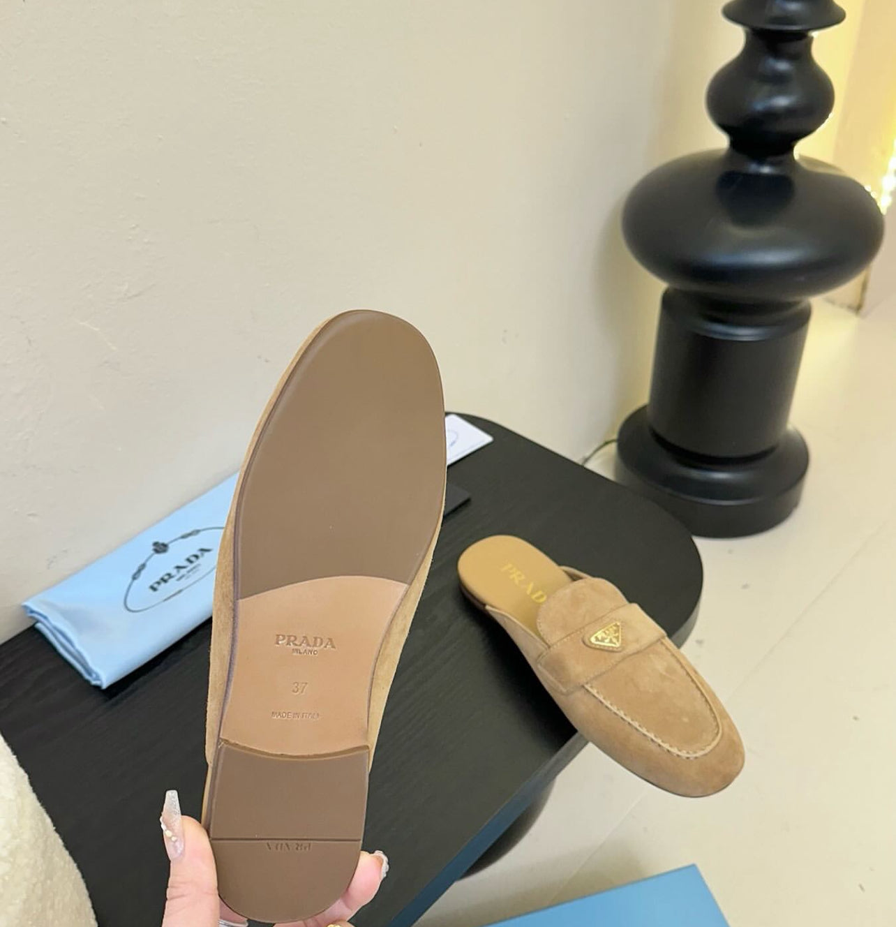 Suede Mules
