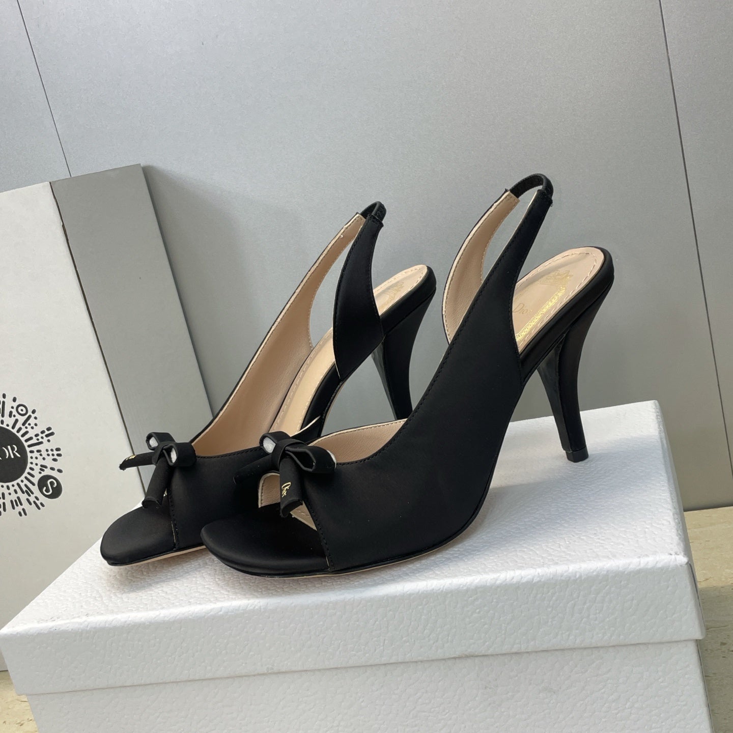 Satin Bow Sandals