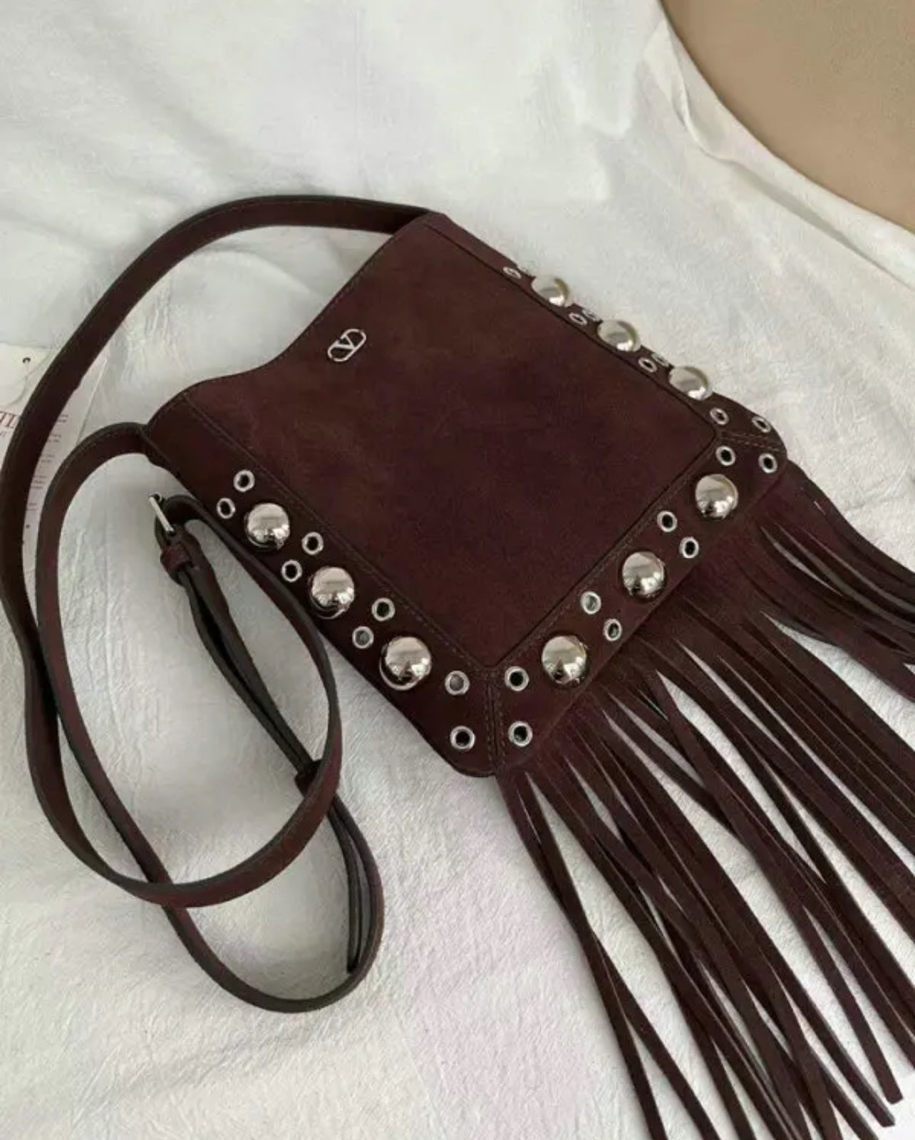 Suede Tassel Shoulder Bag