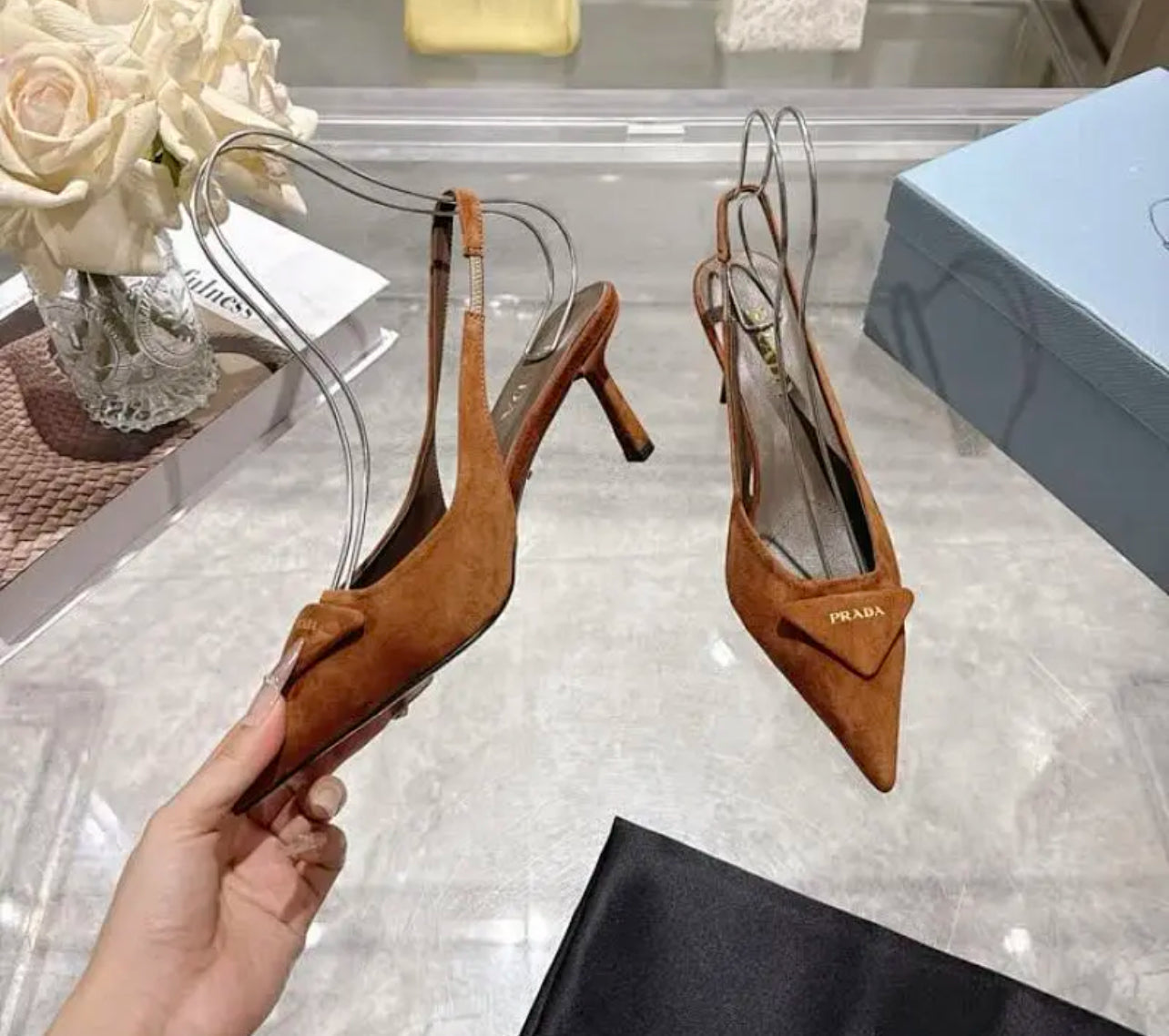 Suede Slingbacks