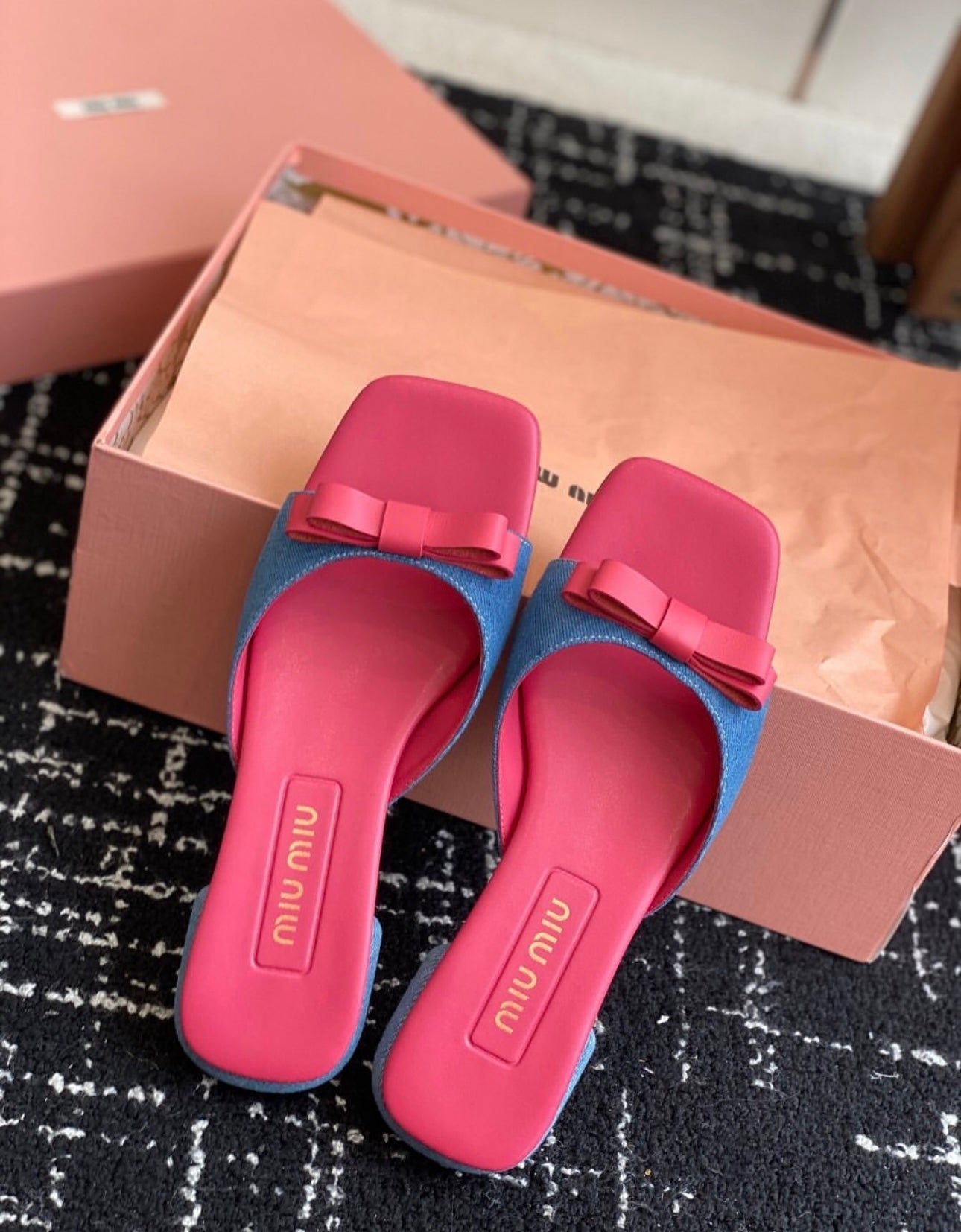 Denim Mules