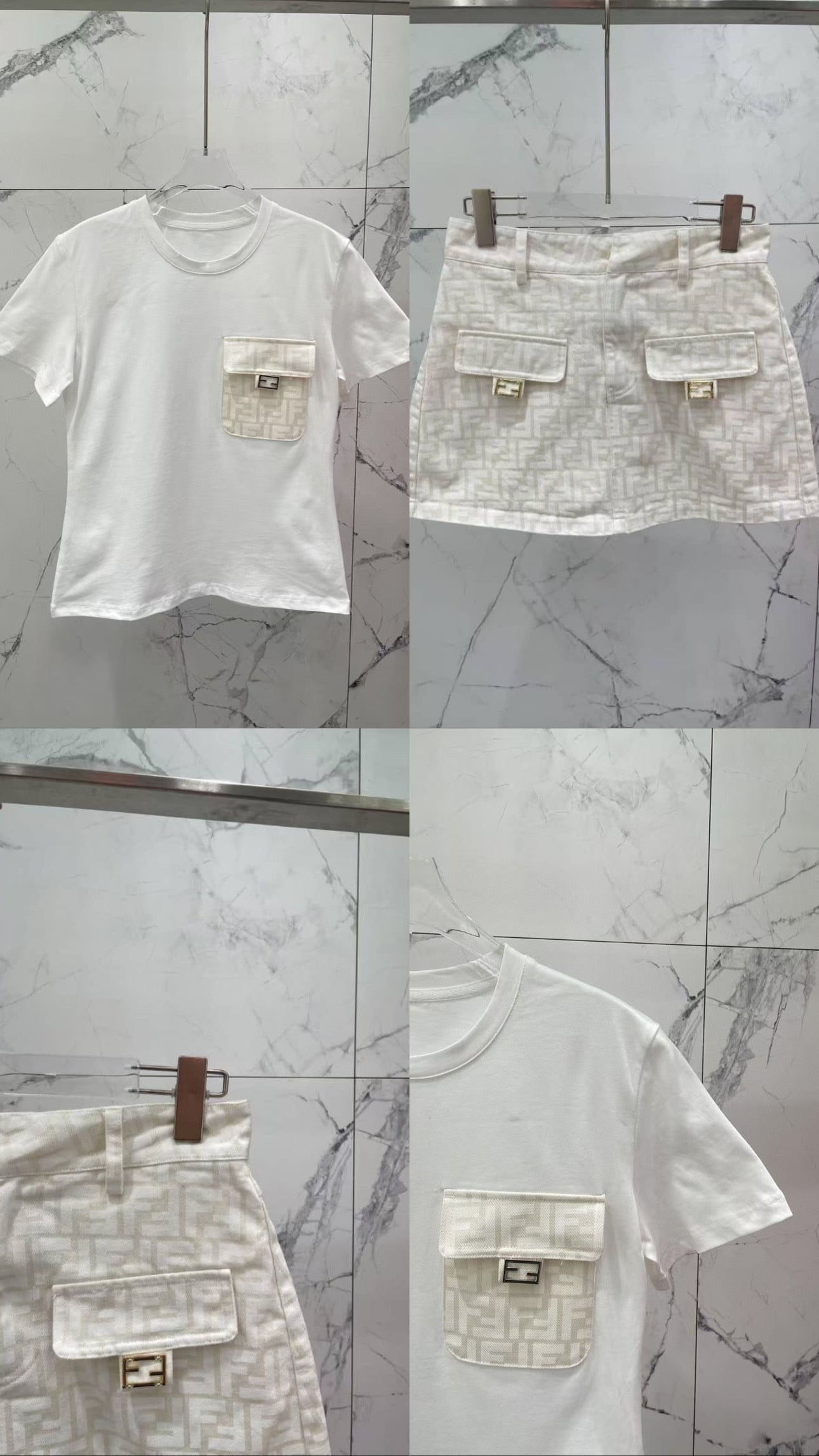 White T’shirt & Skirt Co-ord