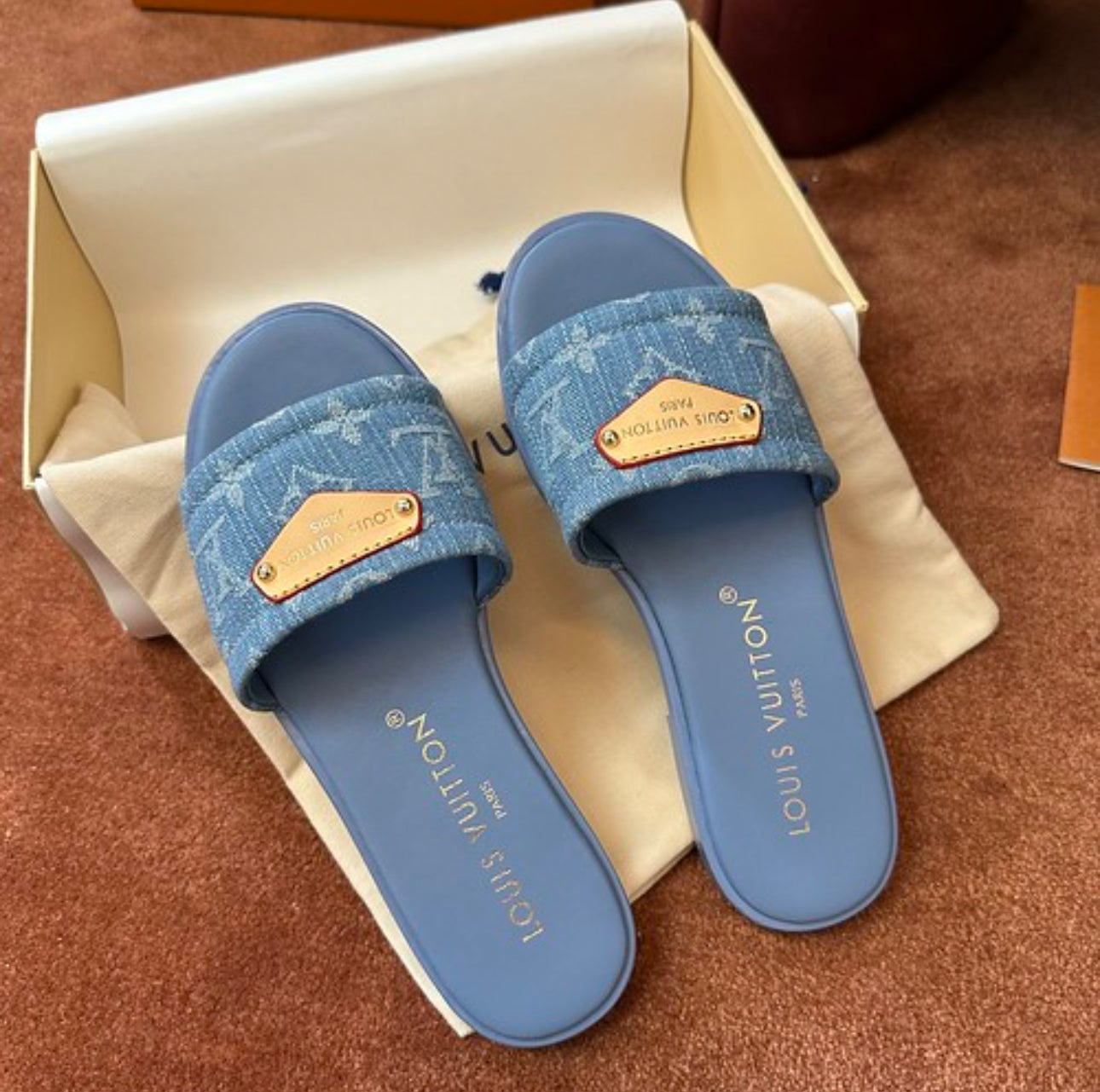 Denim Mules