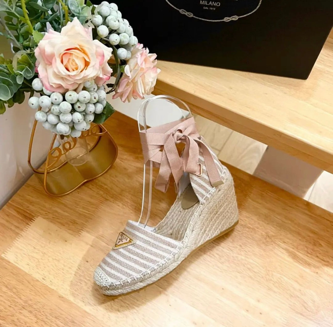 Logo Wedge Espadrilles