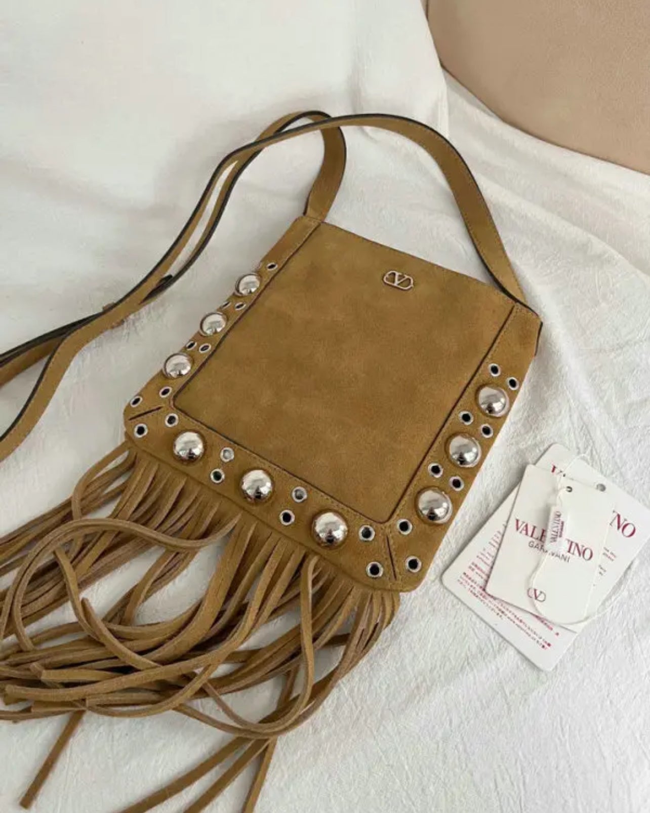 Suede Tassel Shoulder Bag