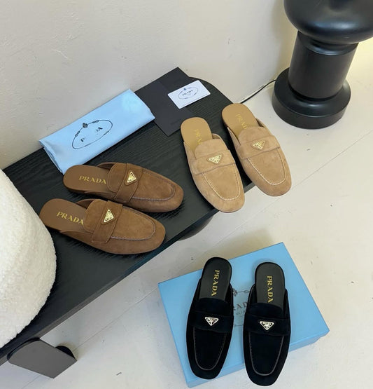 Suede Mules