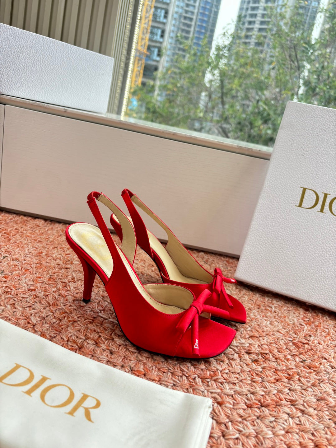 Satin Bow Sandals