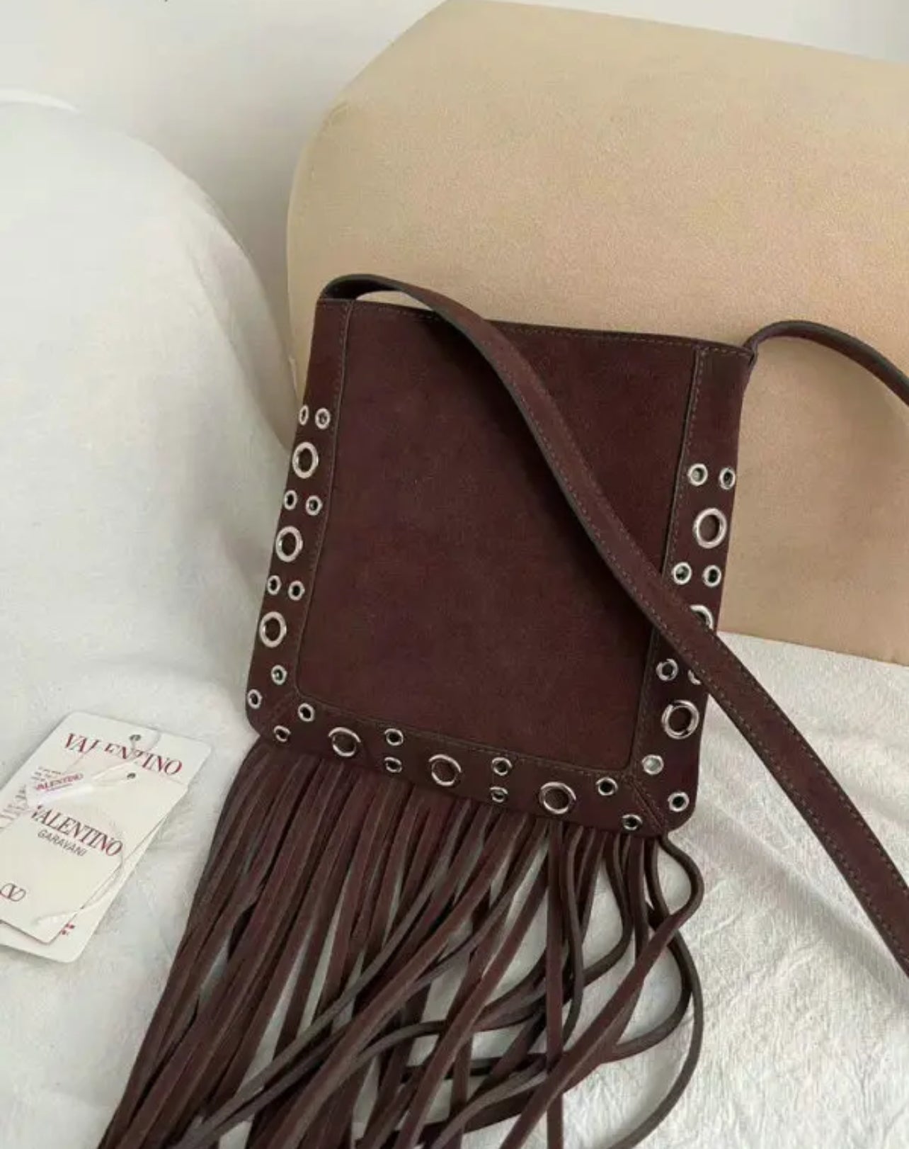 Suede Tassel Shoulder Bag