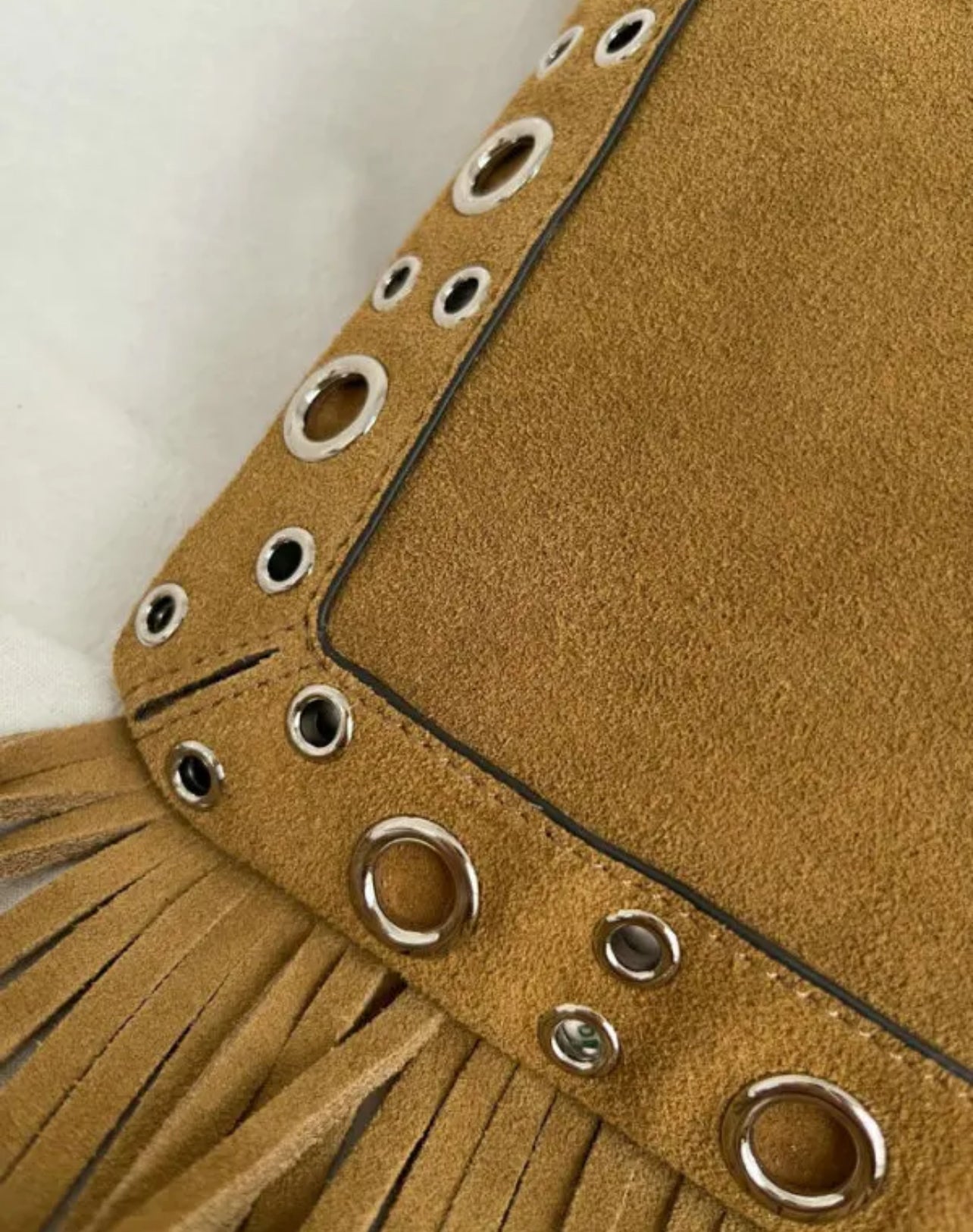 Suede Tassel Shoulder Bag