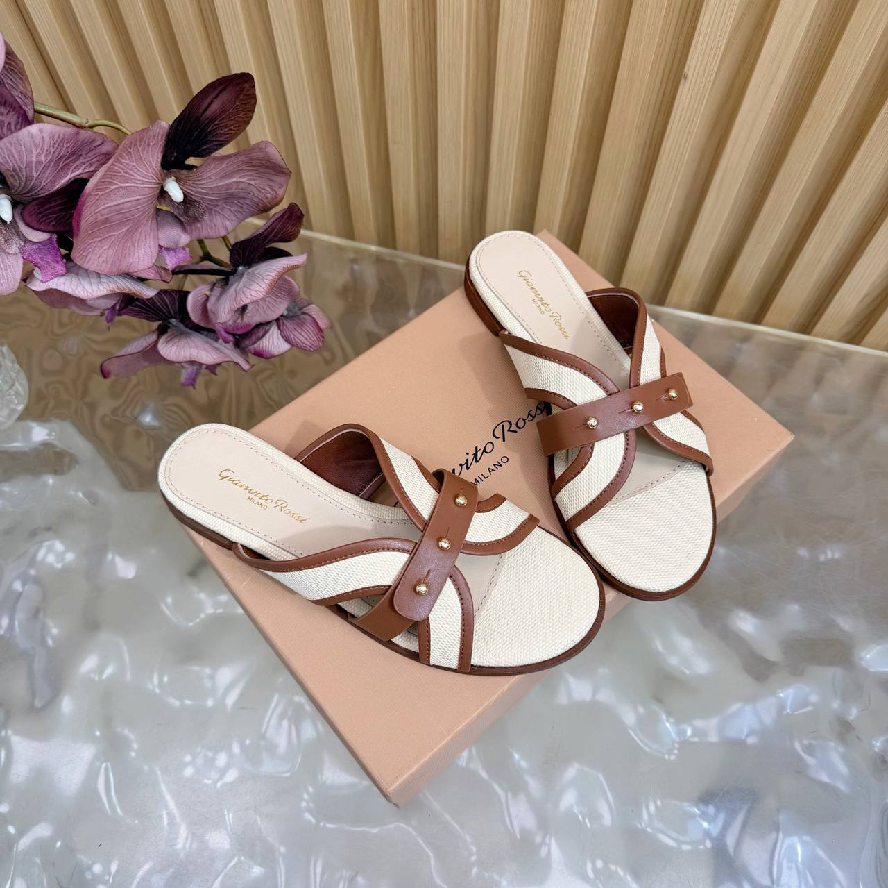 Studded Flat Sandals