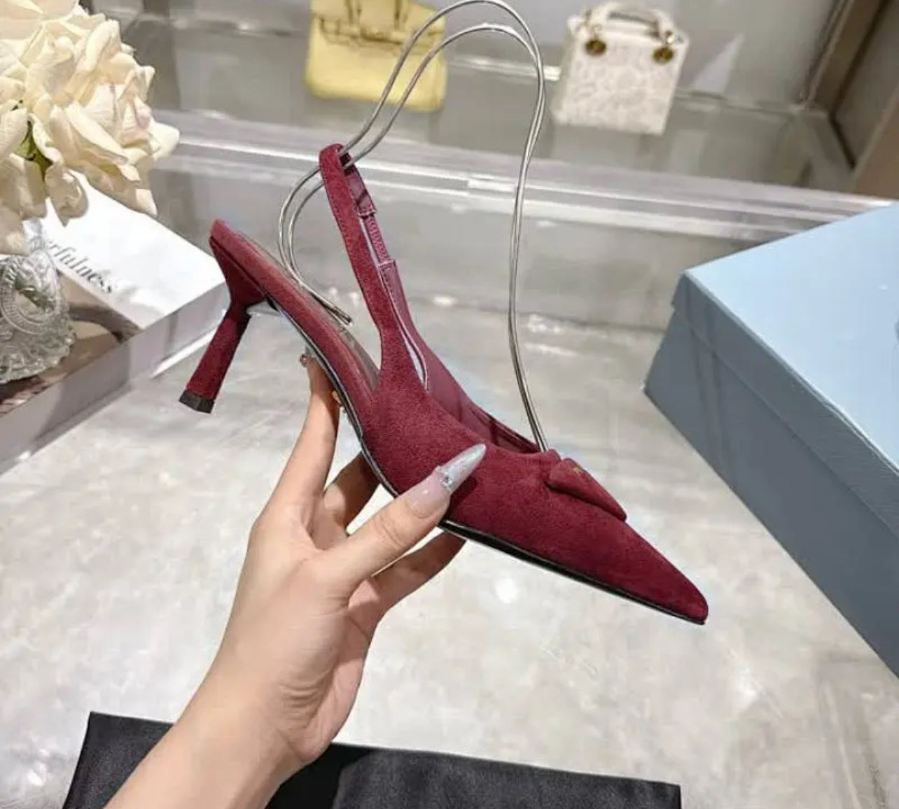 Suede Slingbacks