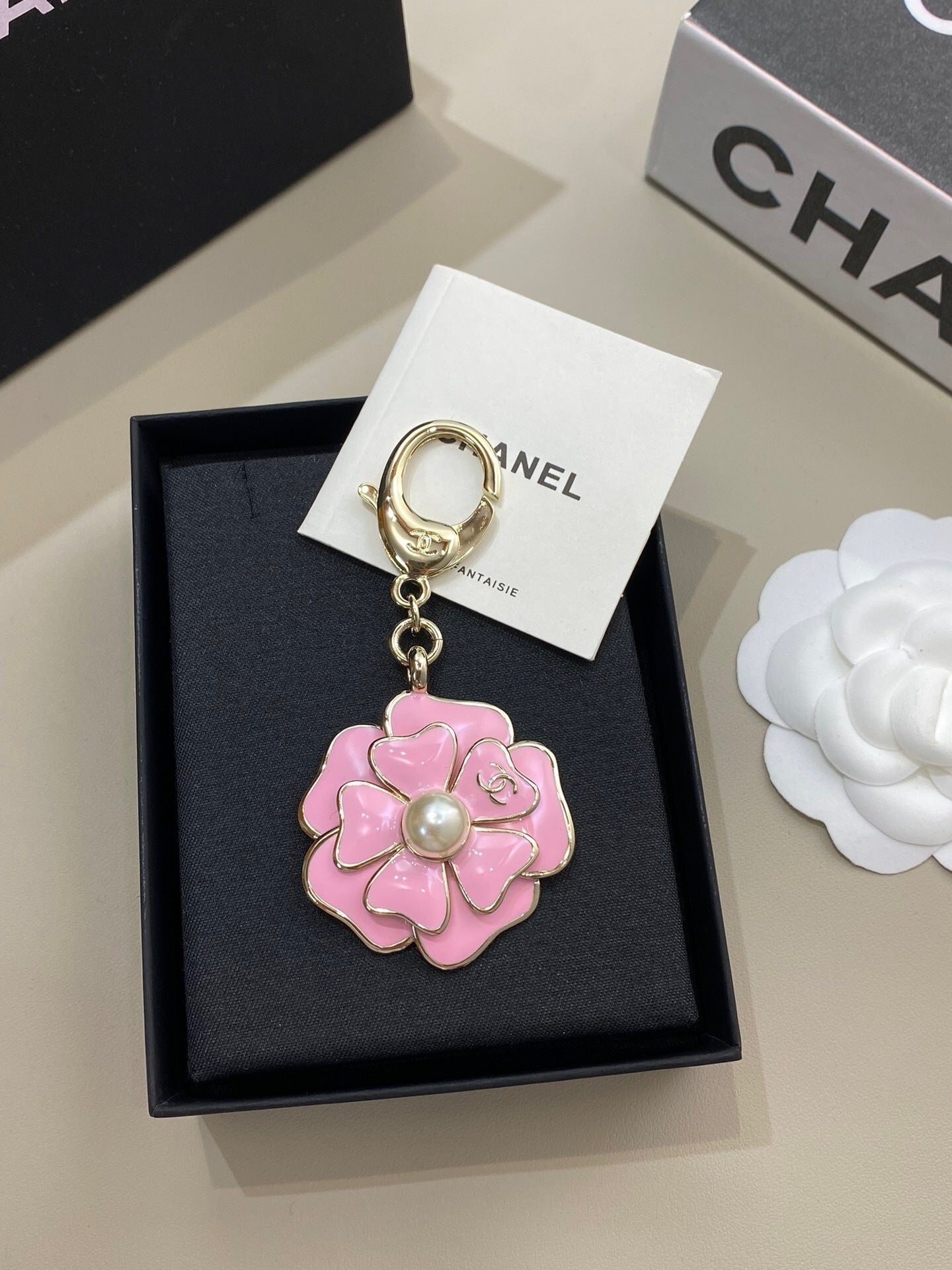 Camellia Keychain Charm
