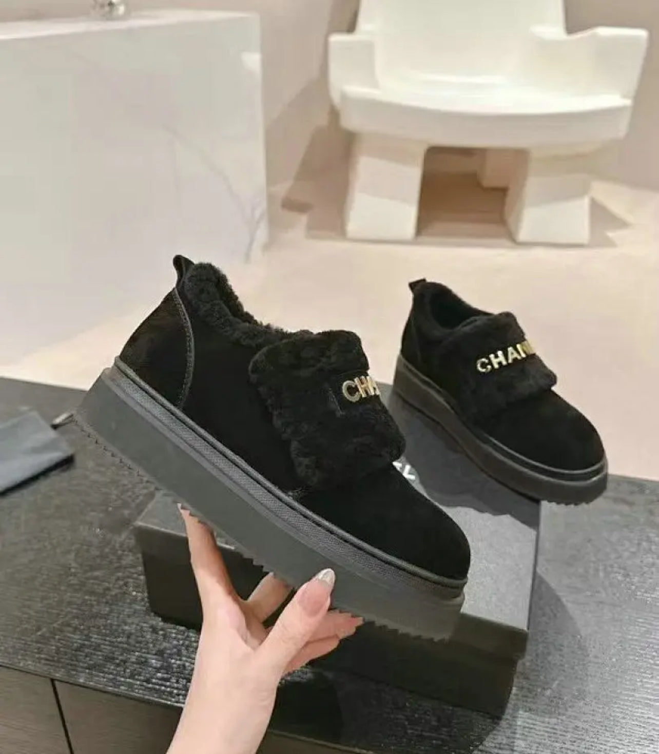 CC Fur Loafers