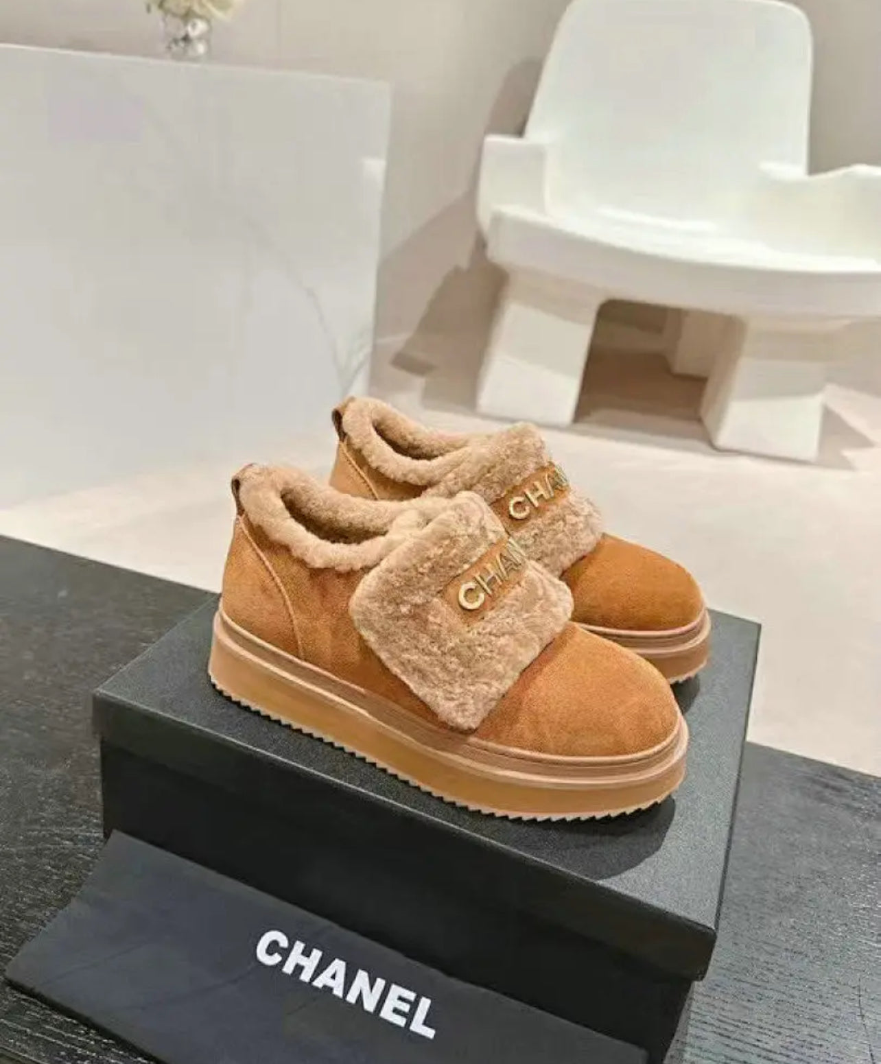 CC Fur Loafers