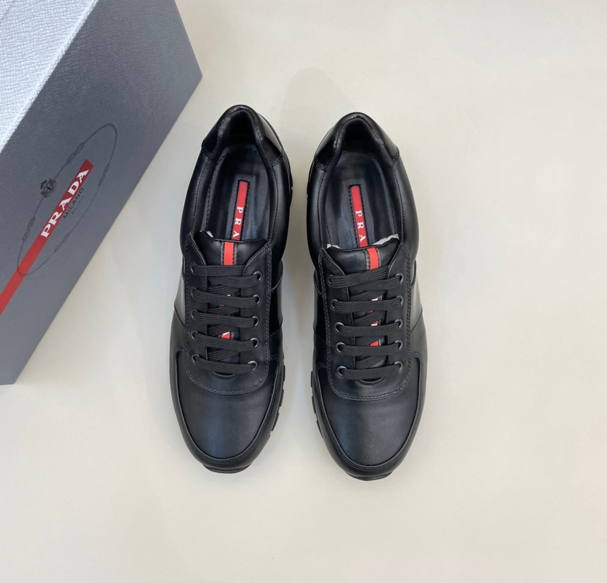 Logo Leather Trainers