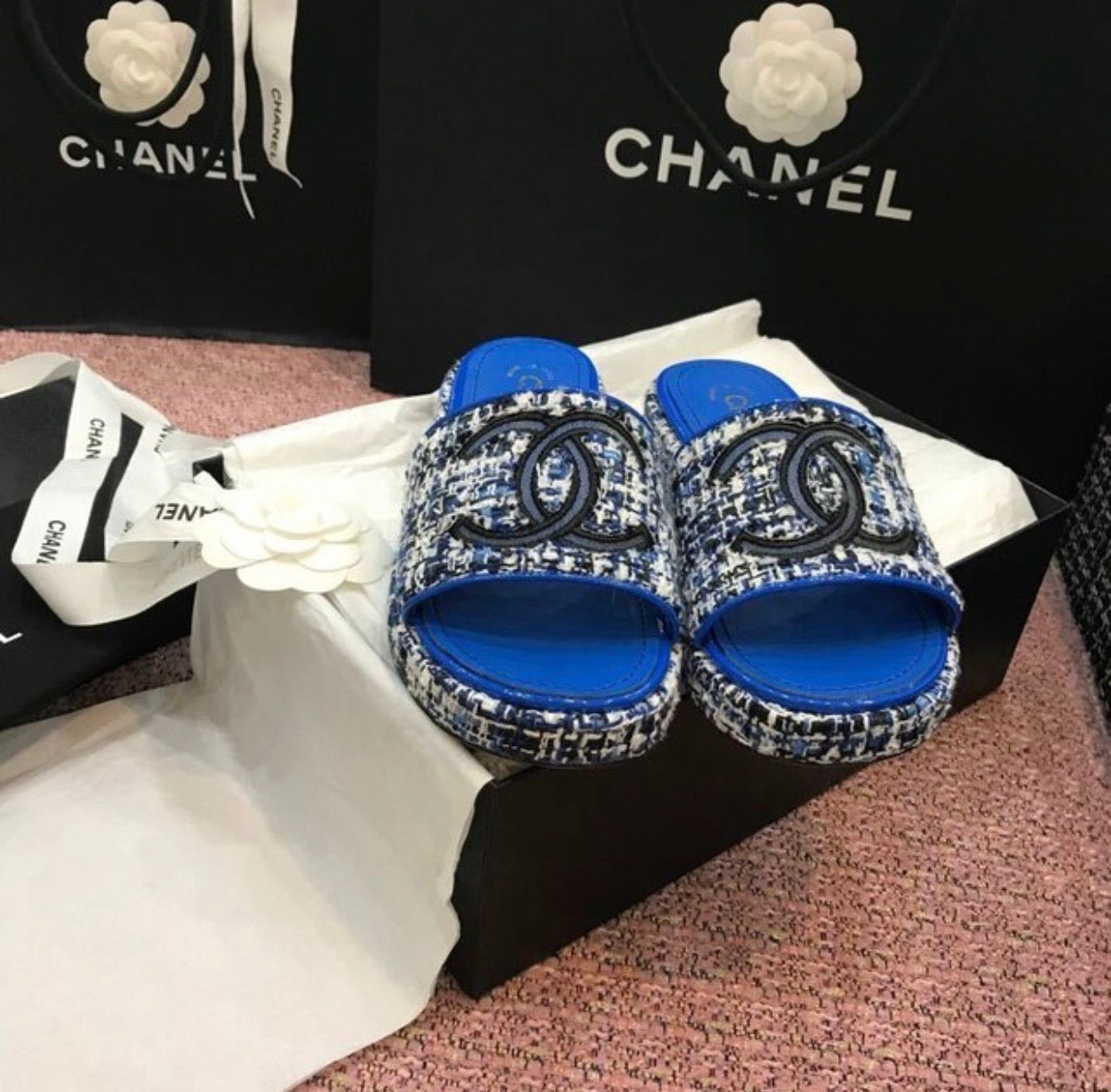 Tweed Sandals