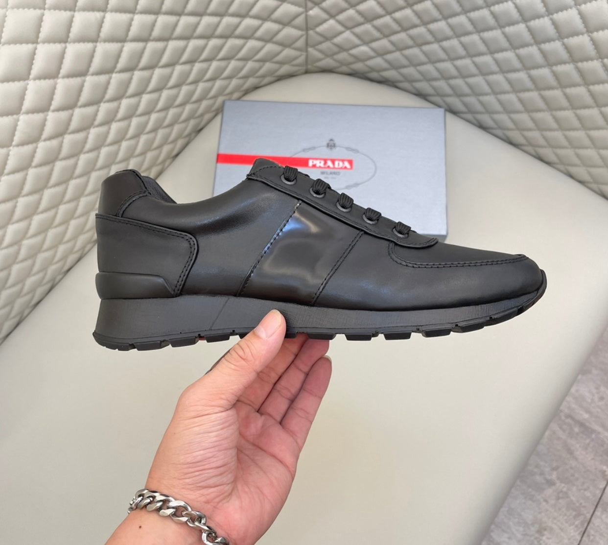 Logo Leather Trainers